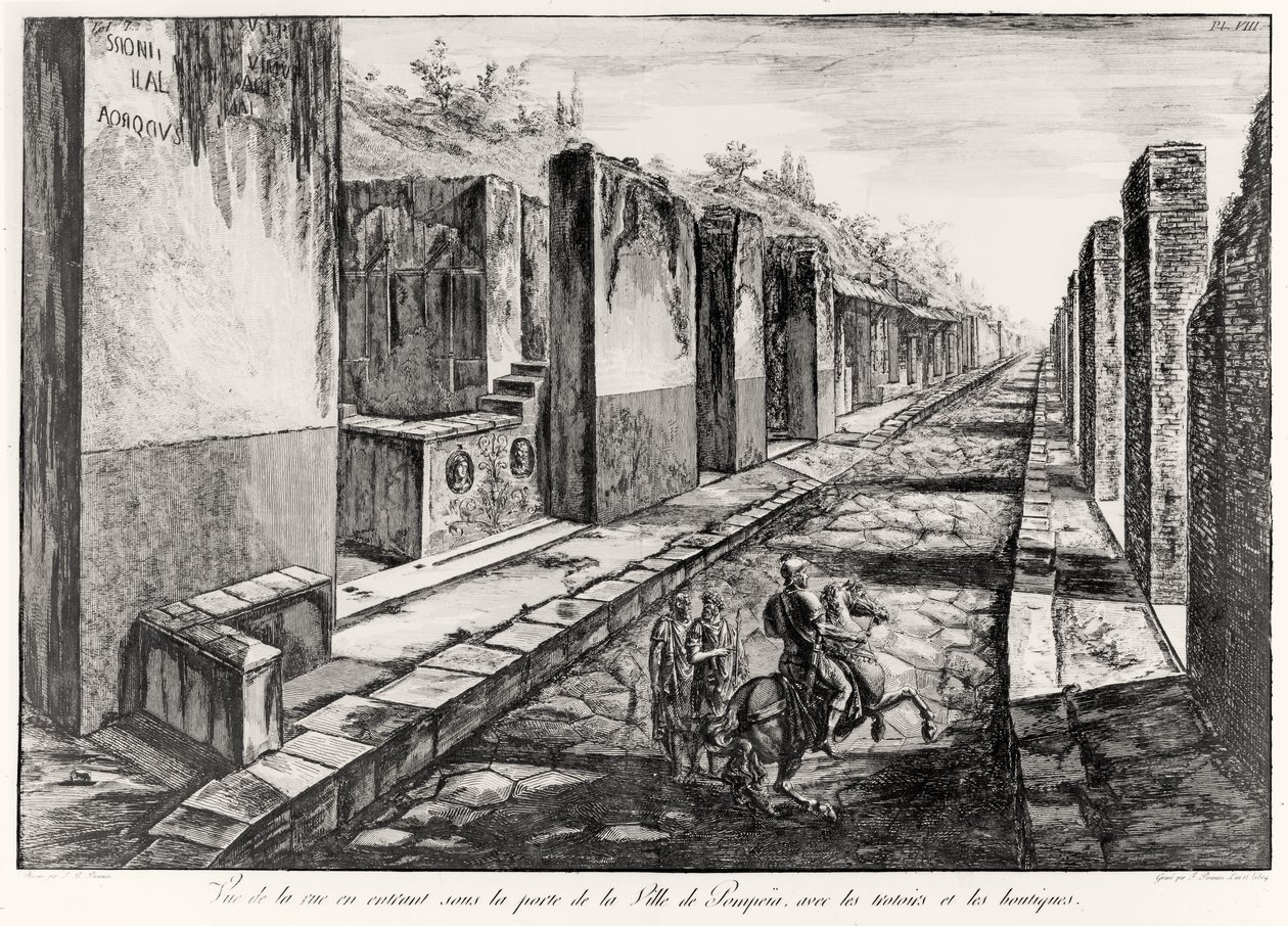 Pompeii şehrinin Geçidi Caddesi