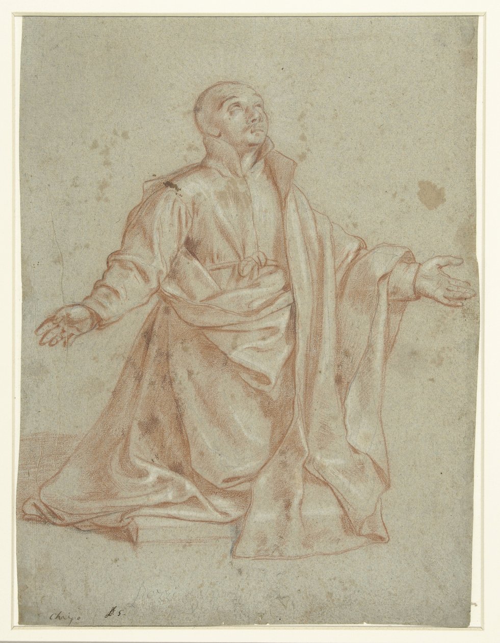Hayranlık içinde Loyola Aziz Ignatius, by Giovanni Battista del Cairo