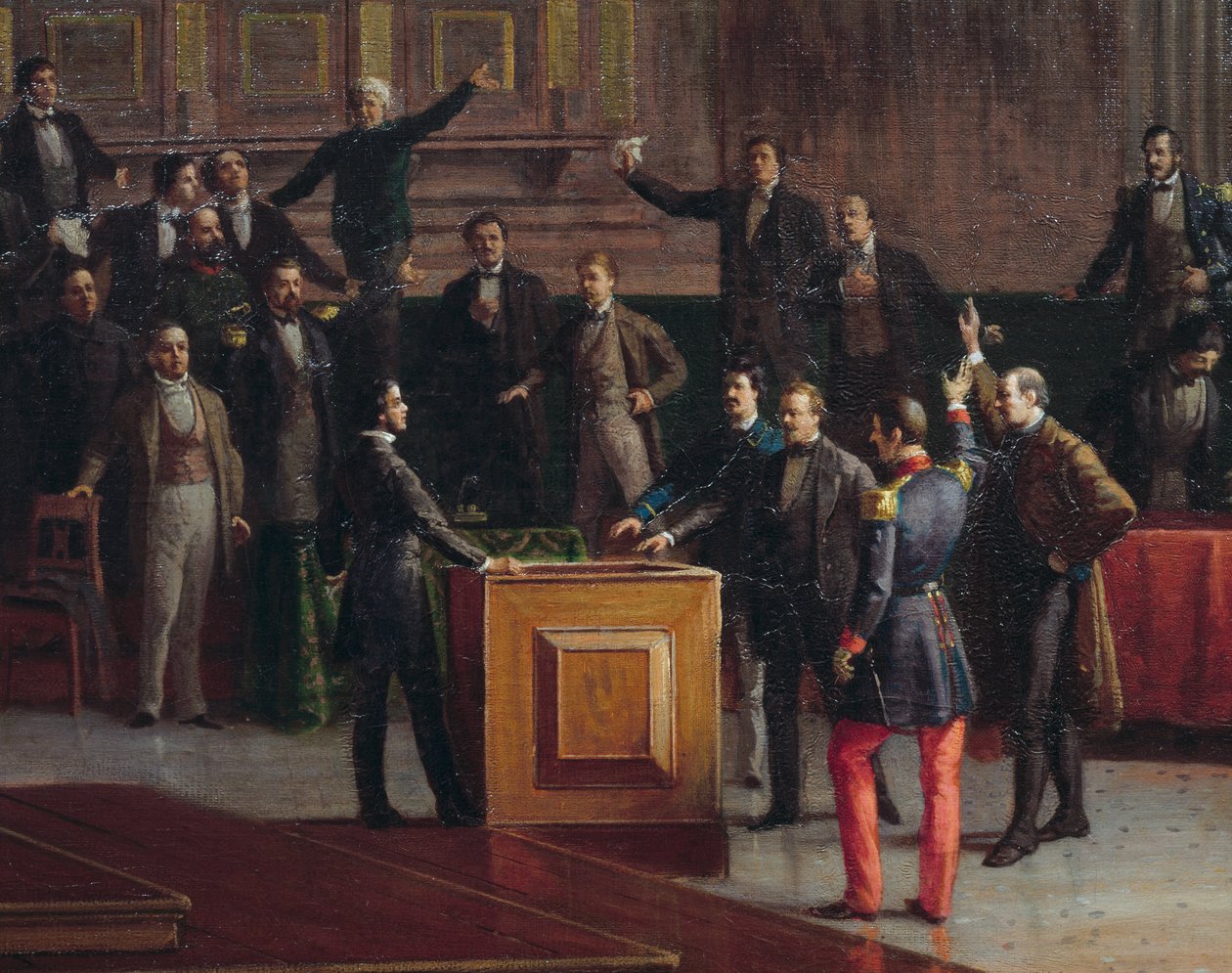Geçici Venedik hükümeti, acı sona direnişi seçiyor (1849), Giovanni Battista Della Libera tarafından resim by Giovanni Battista della Libera