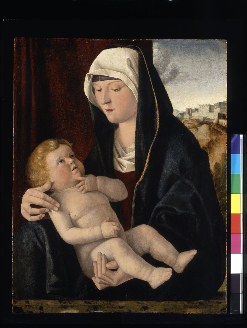 Madonna And Child (ahşap üzerine tempera ve yağ) by Giovanni Bellini