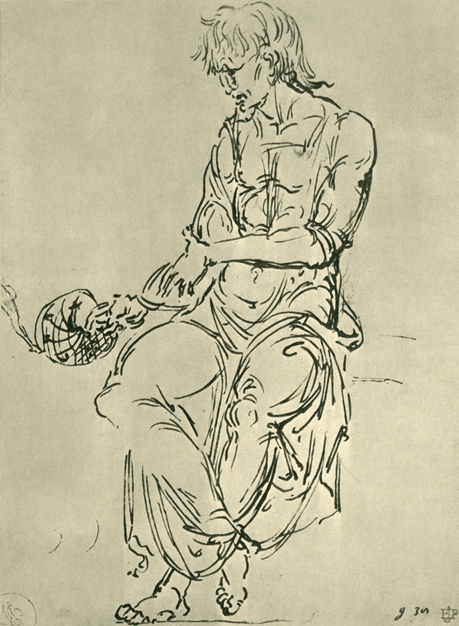 Astronomik aletle oturan adam, 15. yüzyılın sonlarında, 1943. by Giovanni Bellini