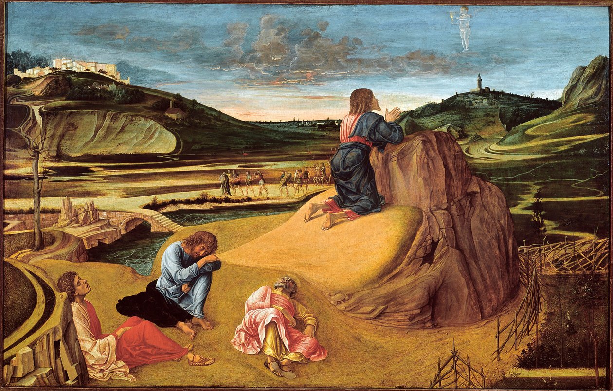 Bahçedeki Acı, c.1465 (panelde mizaç) by Giovanni Bellini