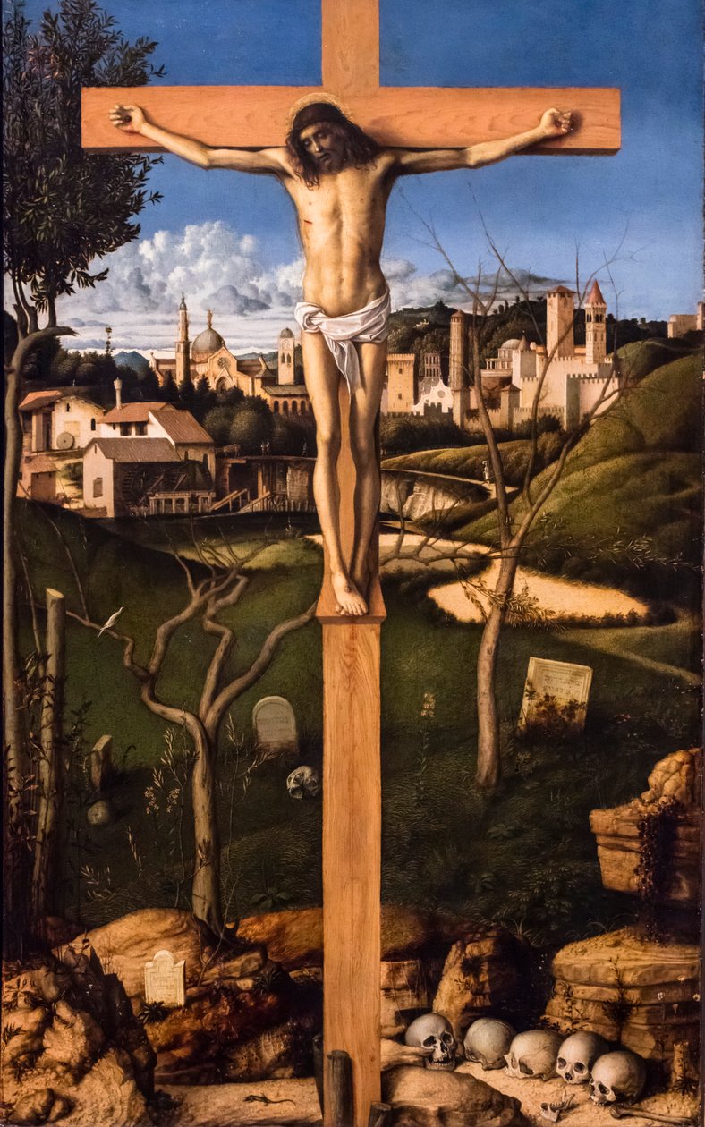 Çarmıha Gerilme, 1490-1505 civarı (ahşap üzerine yağlıboya) by Giovanni Bellini