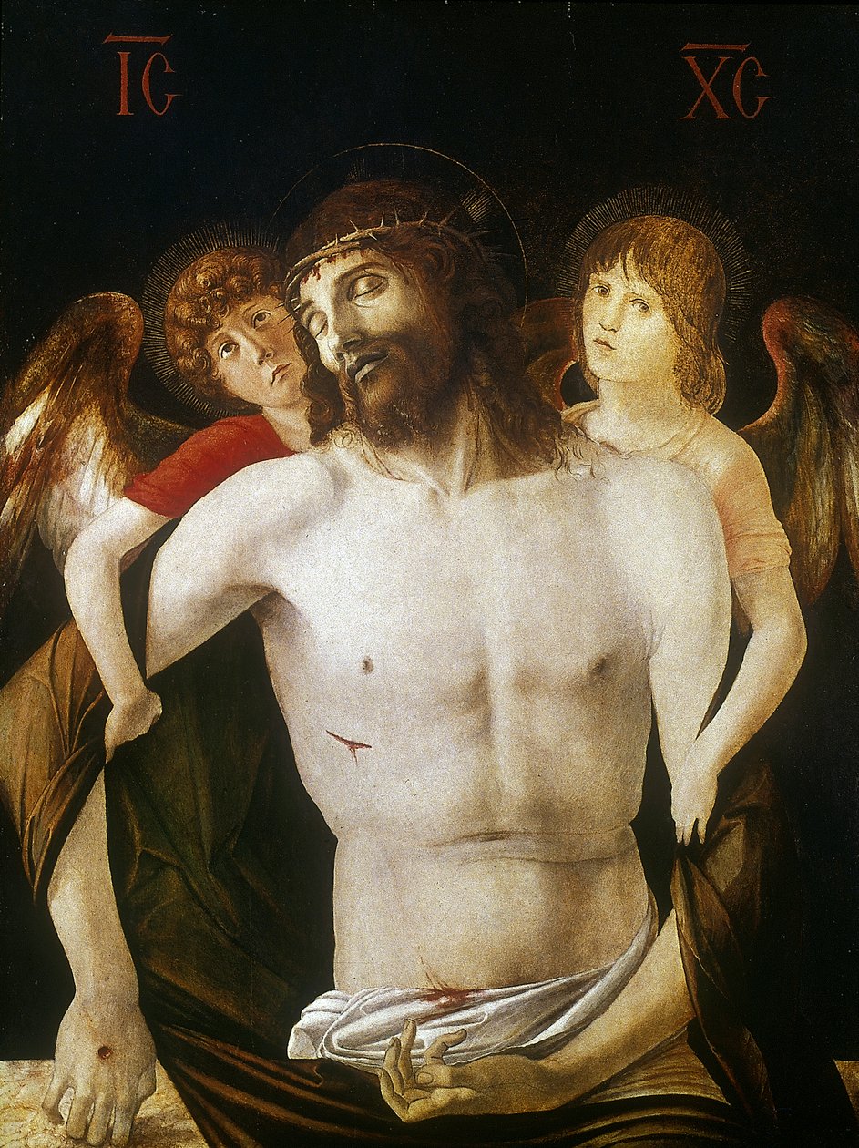 Melekler Tarafından Desteklenen Ölü İsa, 1465-1470 by Giovanni Bellini
