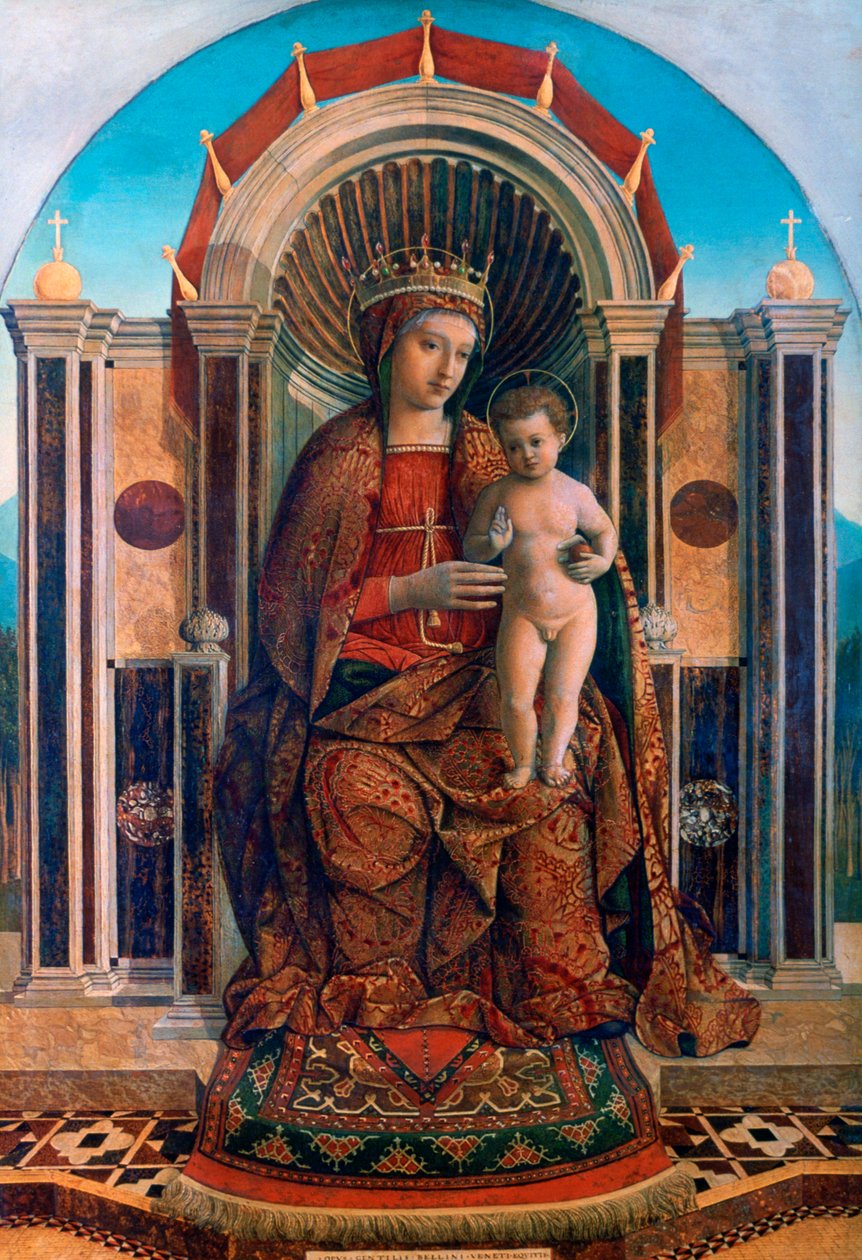 Bakire ve Çocuk Enthroned, c1475-1485 by Giovanni Bellini