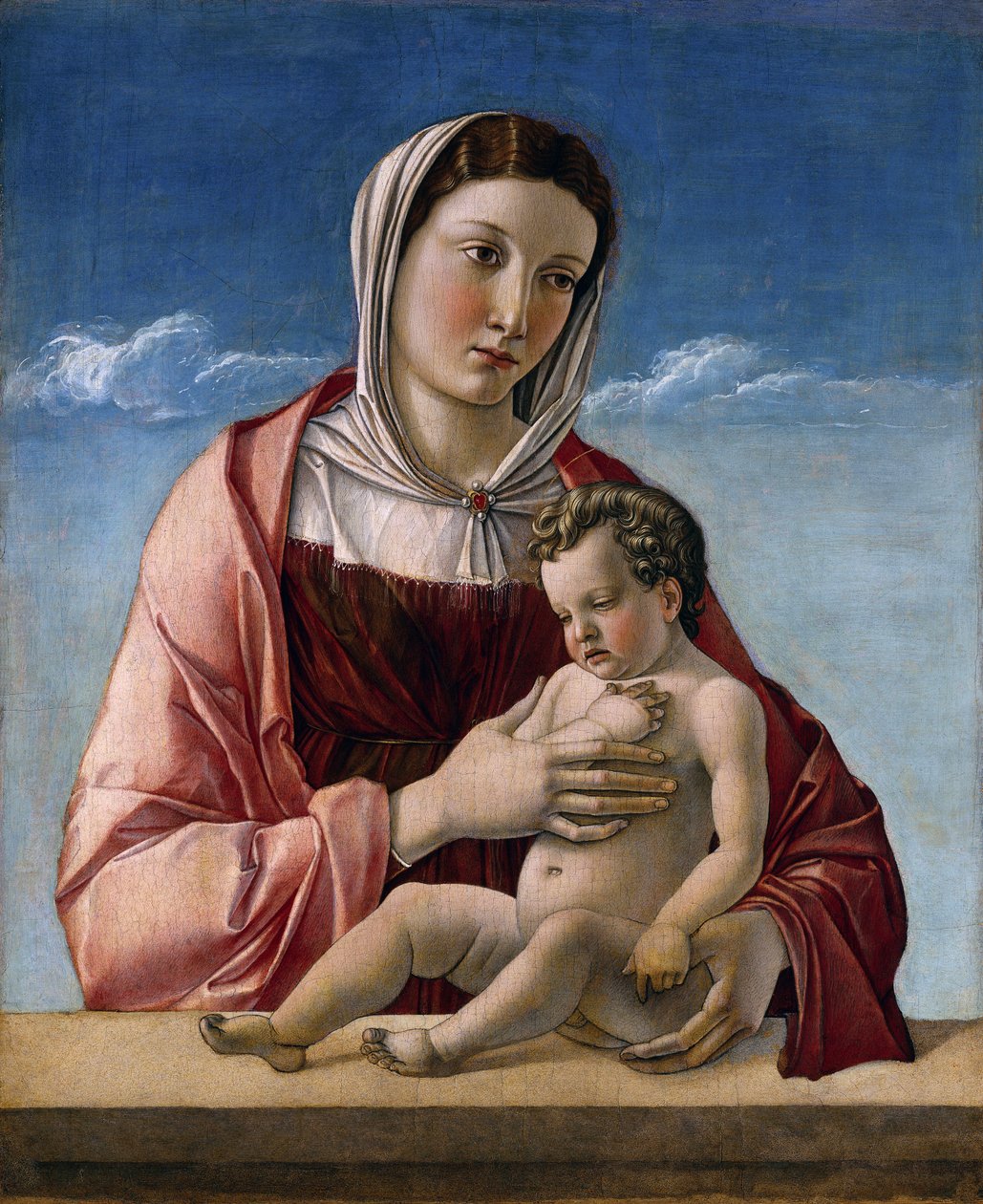 Bakire ve Çocuk "(Madonna Frizzoni) Giovanni Bellini dit il Giambellino tarafından tablo by Giovanni Bellini
