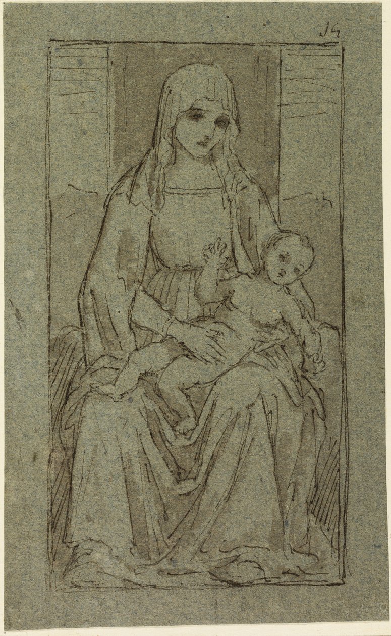bakire ve çocuk by Giovanni Bellini