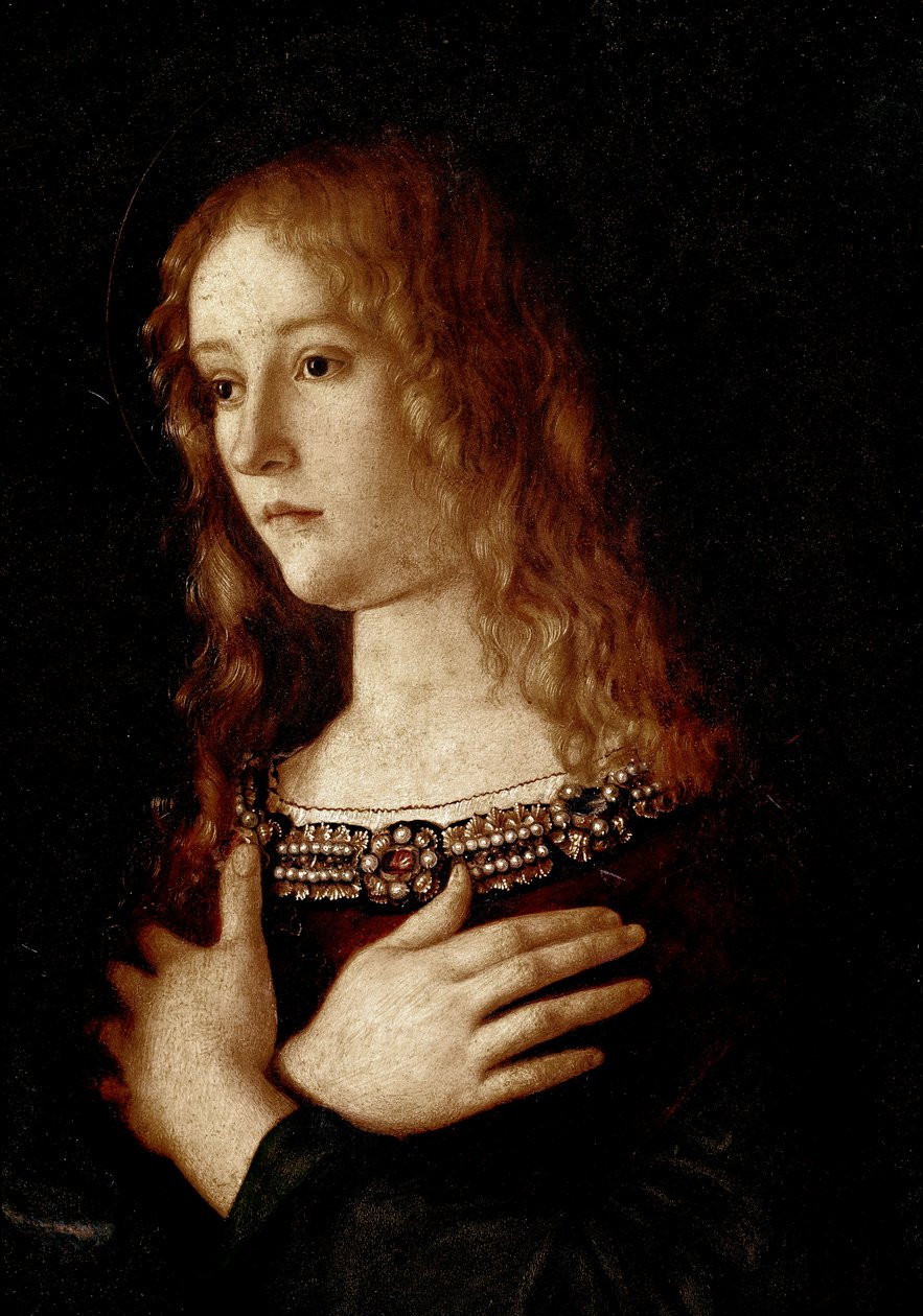 İskenderiyeli Azize Katerina ve Mecdelli Meryem ile Bakire ve Çocuk by Giovanni Bellini