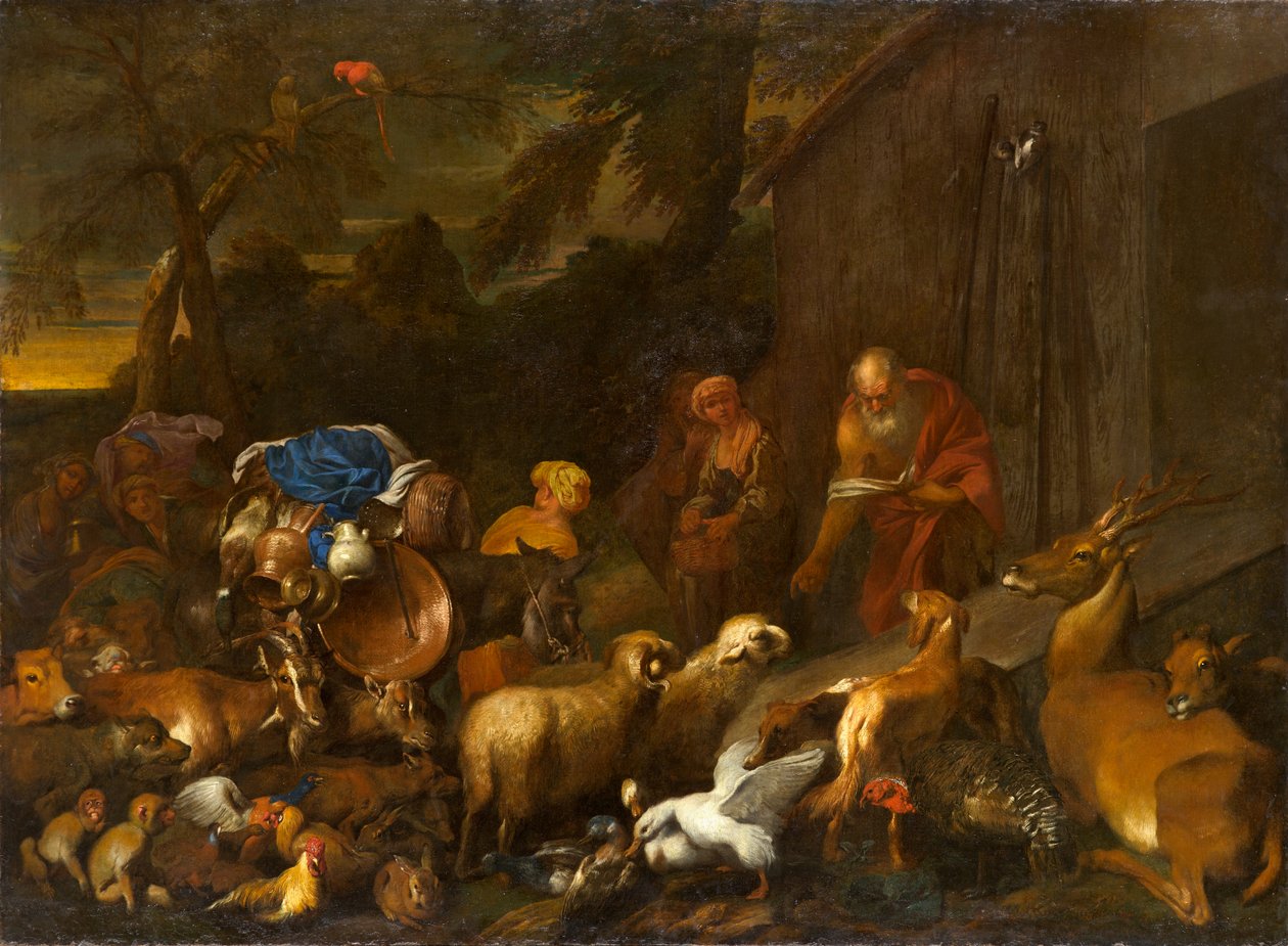 Nuh ve Gemiye Giren Hayvanlar, yaklaşık 1630-1632 (tuval üzerine yağlı boya) by Giovanni Benedetto Castiglione
