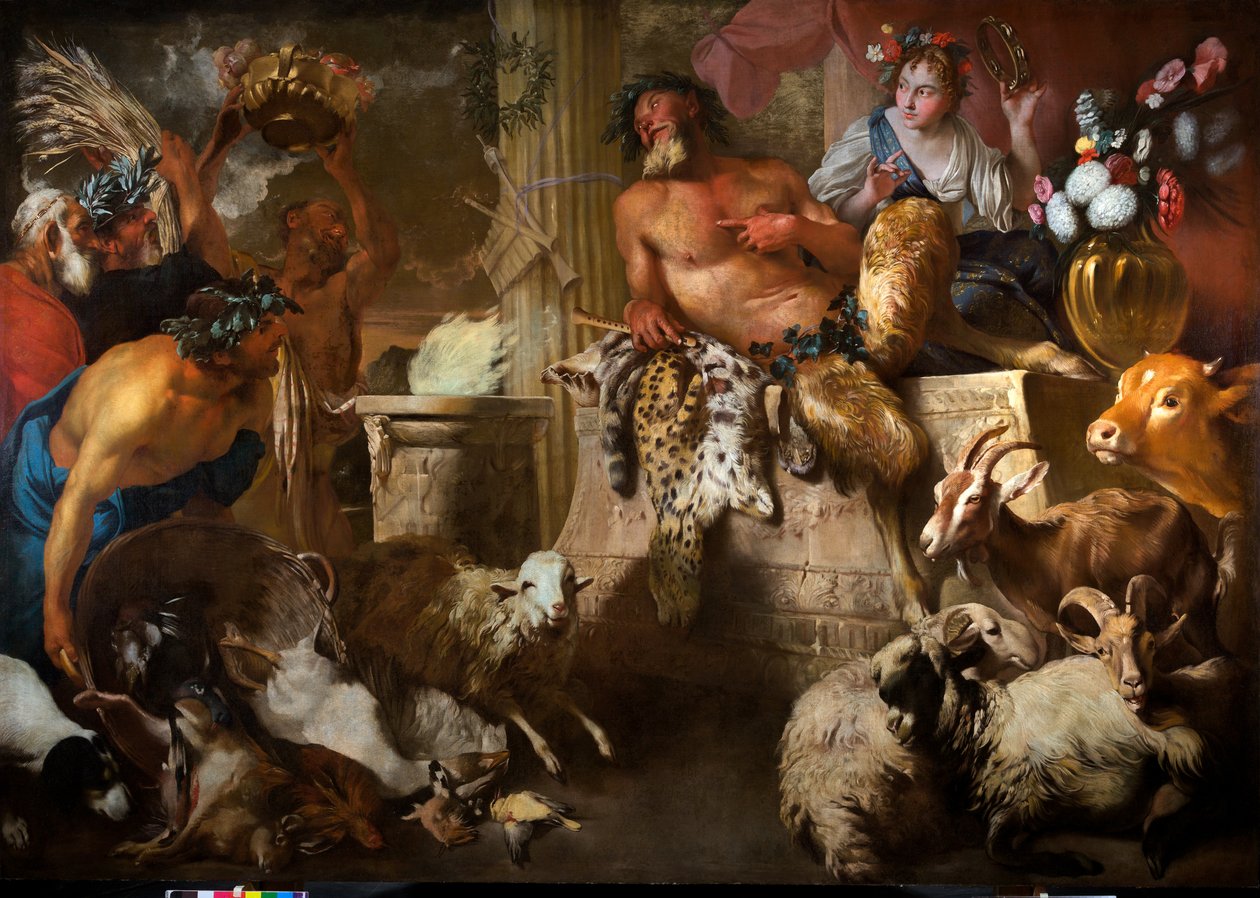 Pan'a Kurban, 1640 dolayları (tuval üzerine yağlı boya) by Giovanni Benedetto (1609 64) Castiglione