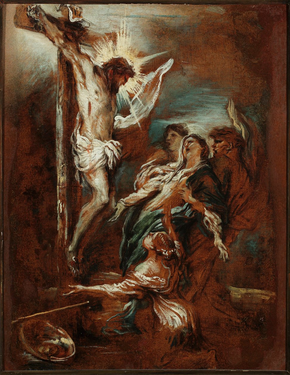 Giovanni Benedetto tarafından Çarmıha Gerilme Tablosu Castiglione dit il Grechetto (1610-1665) 17. yüzyıl Genes Yeni sokak müzeleri by Giovanni Benedetto Castiglione