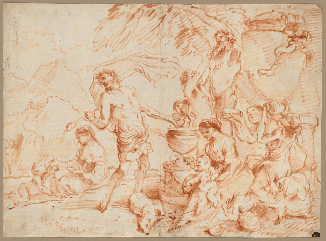 Bir Herm Öncesinde Bacchanal by Giovanni Benedetto Castiglione