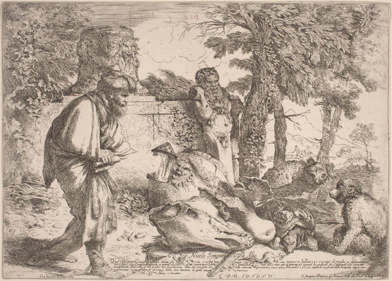 Dürüst Bir Adam Arayan Diogenes by Giovanni Benedetto Castiglione