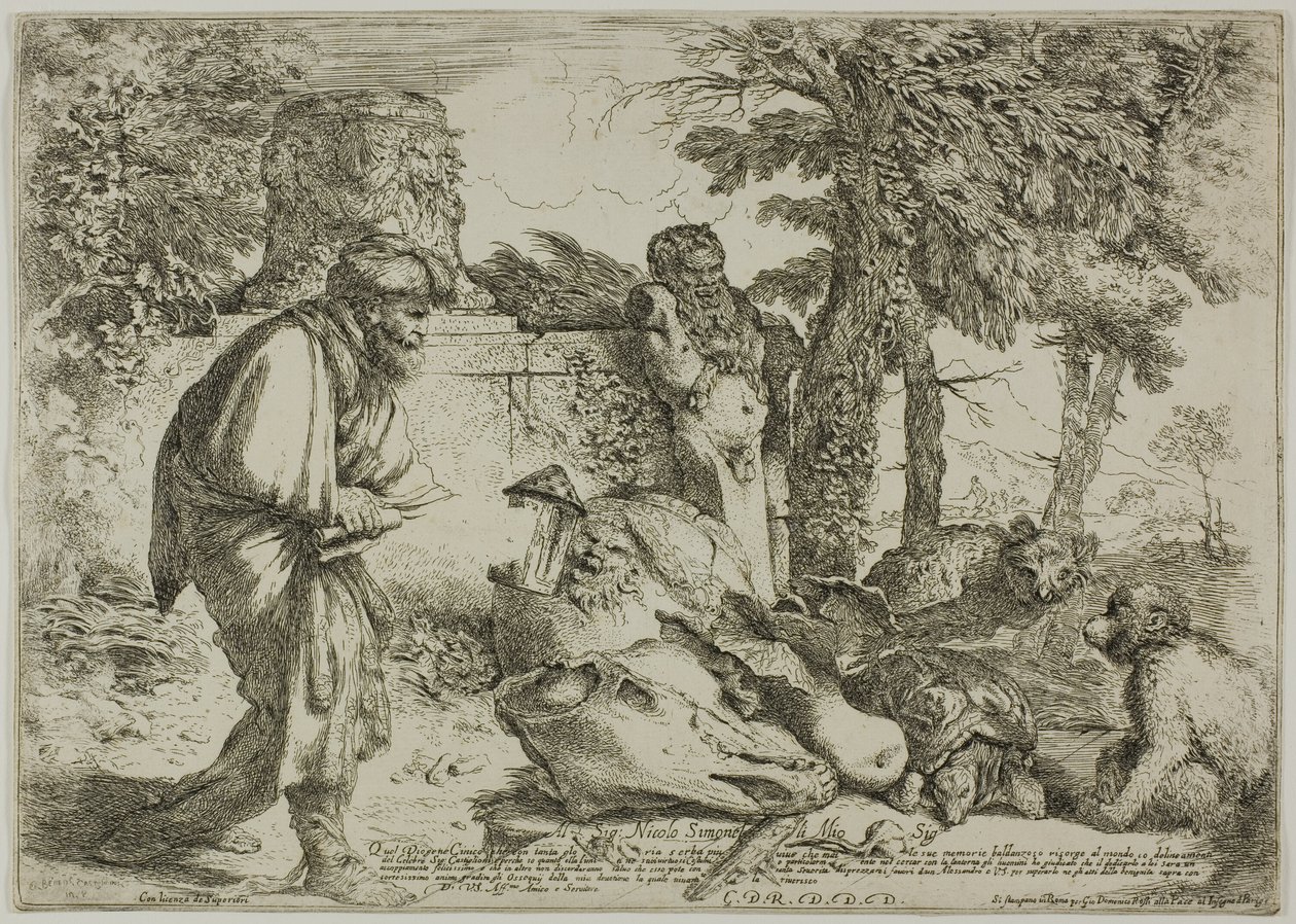 Dürüst Bir Adam Arayan Diogenes by Giovanni Benedetto Castiglione