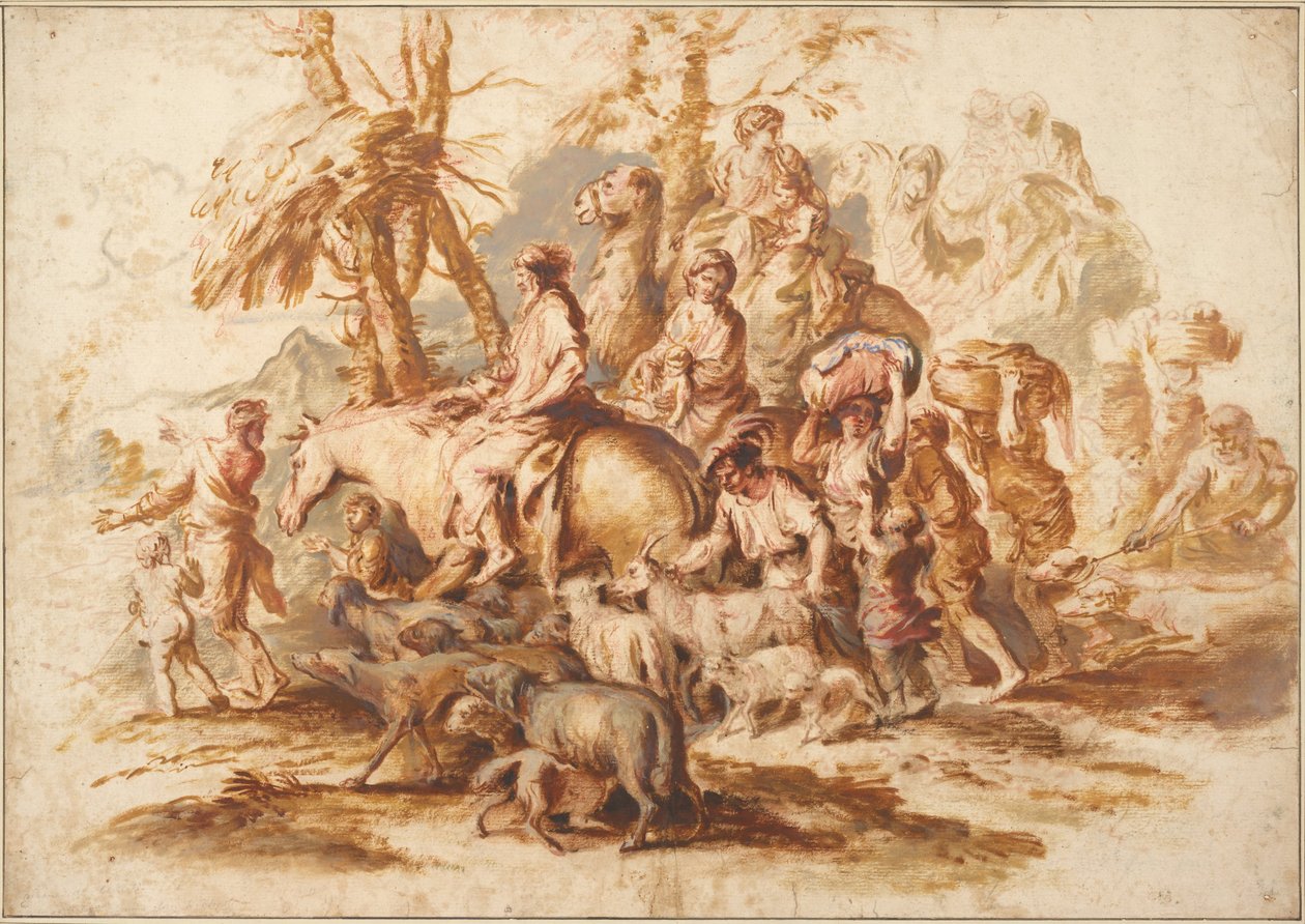 Jacobs Dönüşü, yaklaşık 1647-1651 by Giovanni Benedetto Castiglione