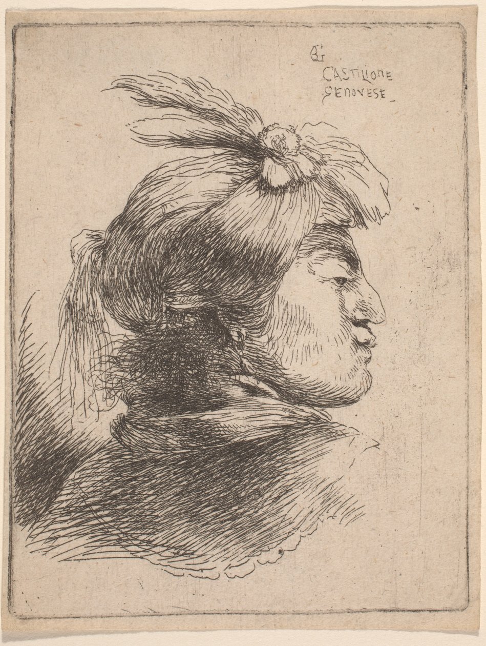 Küçük Oryantal Kafa by Giovanni Benedetto Castiglione
