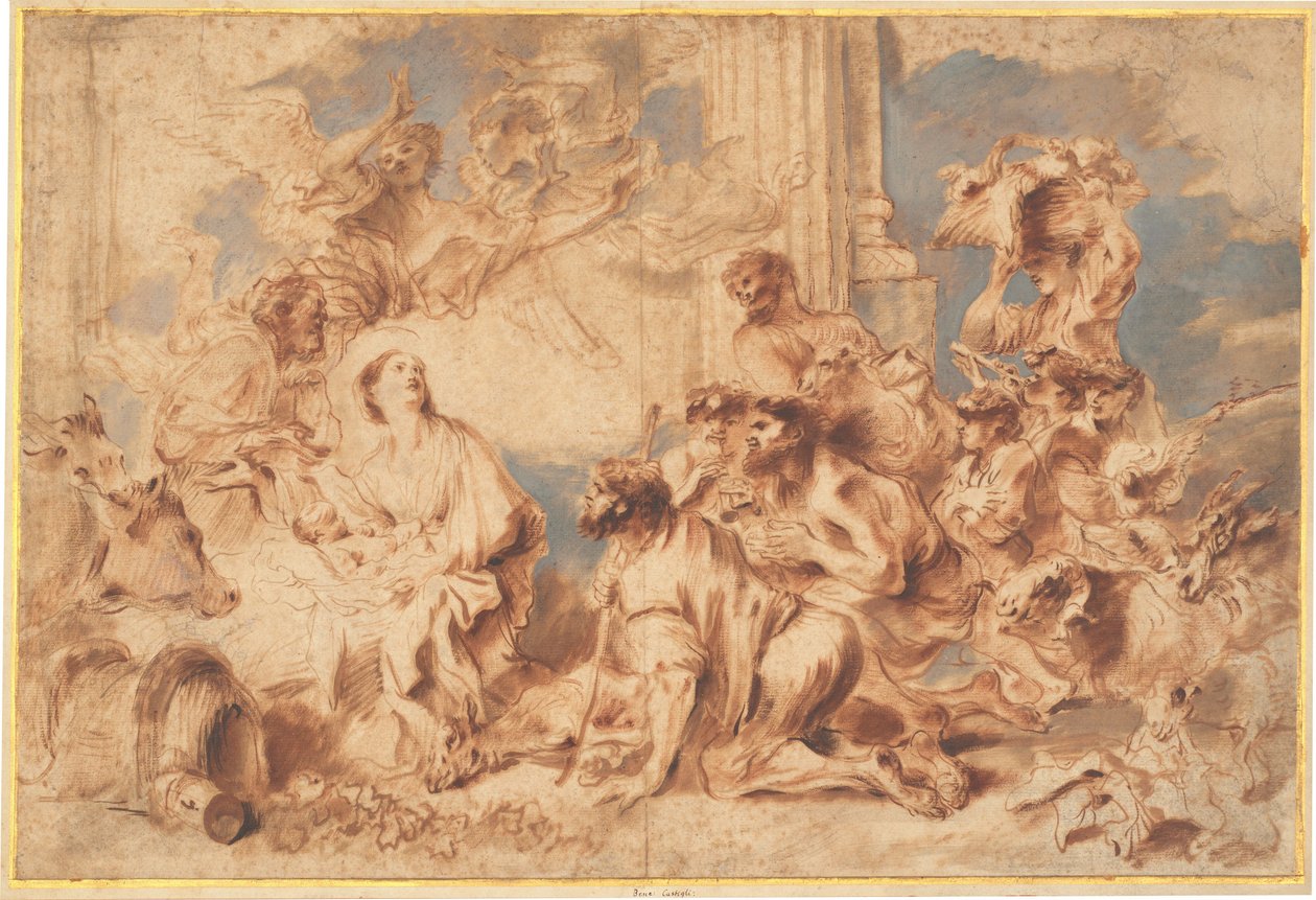 Çobanların hayranlığı by Giovanni Benedetto Castiglione