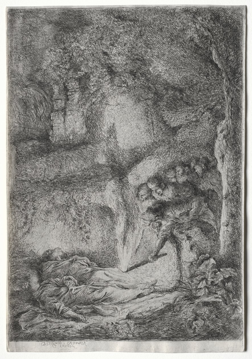Aziz Peter ve Paul'ün Cesetlerinin Keşfi by Giovanni Benedetto Castiglione