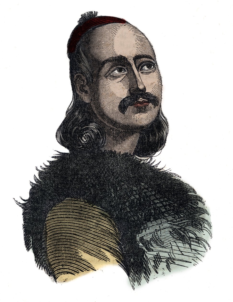 Markos Botsaris (Marco Botzaris) general ve Yunan Bağımsızlık Savaşı 1788-1823 kahramanı - Giovanni Boggi tarafından gravür by Giovanni Boggi