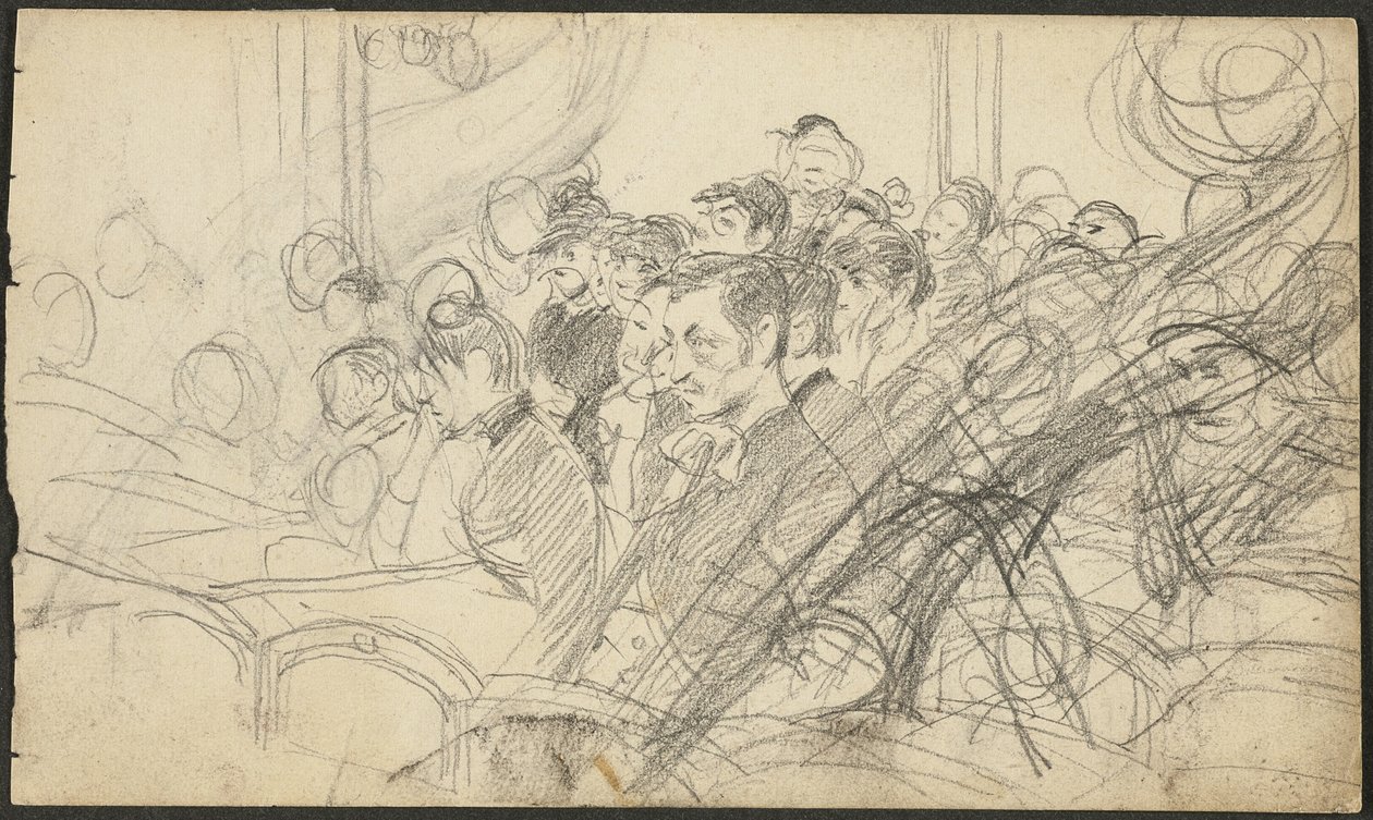Bir Paris Tiyatrosunda İzleyici I by Giovanni Boldini