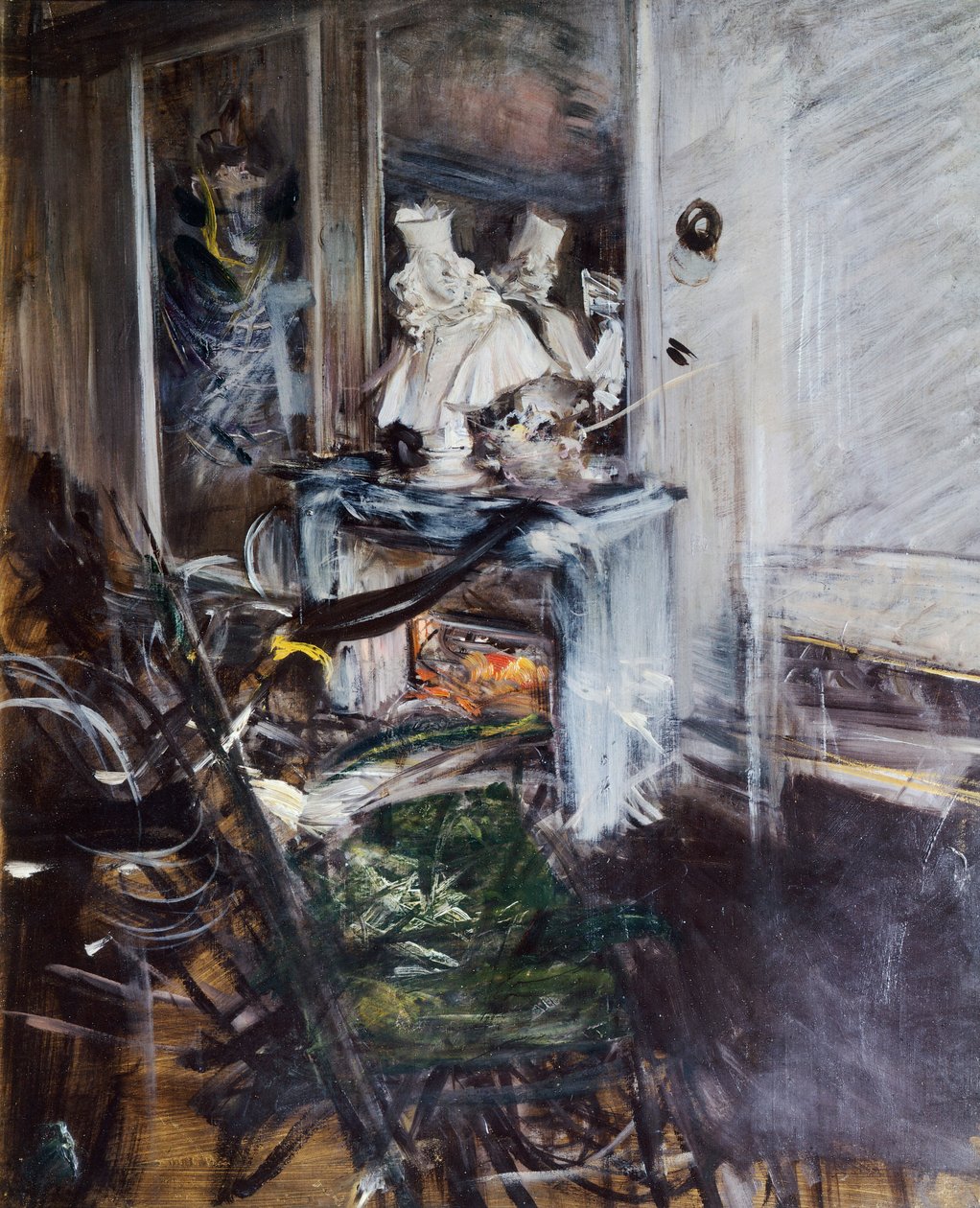 Kardinal Bernini ressamın odasında, Giovanni Boldini (1842-1931), tuval üzerine yağlıboya, 53x46 cm by Giovanni Boldini