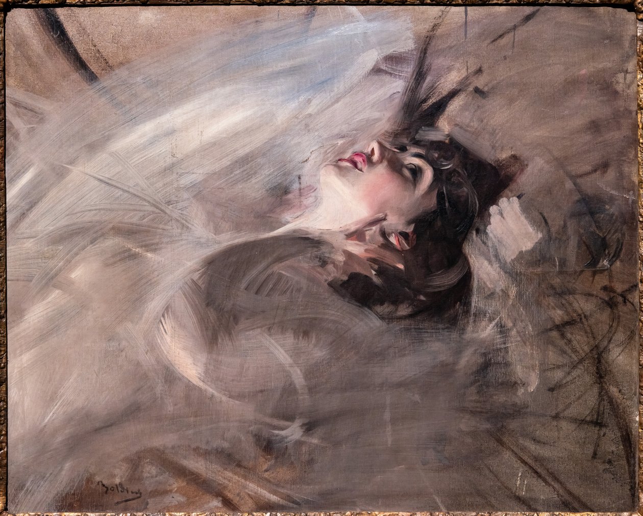 Genç Kadının Yarım Boyu Uzanmış by Giovanni Boldini