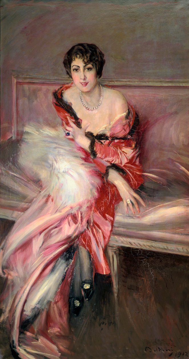 Kırmızılı Madam Juillard, 1912 by Giovanni Boldini