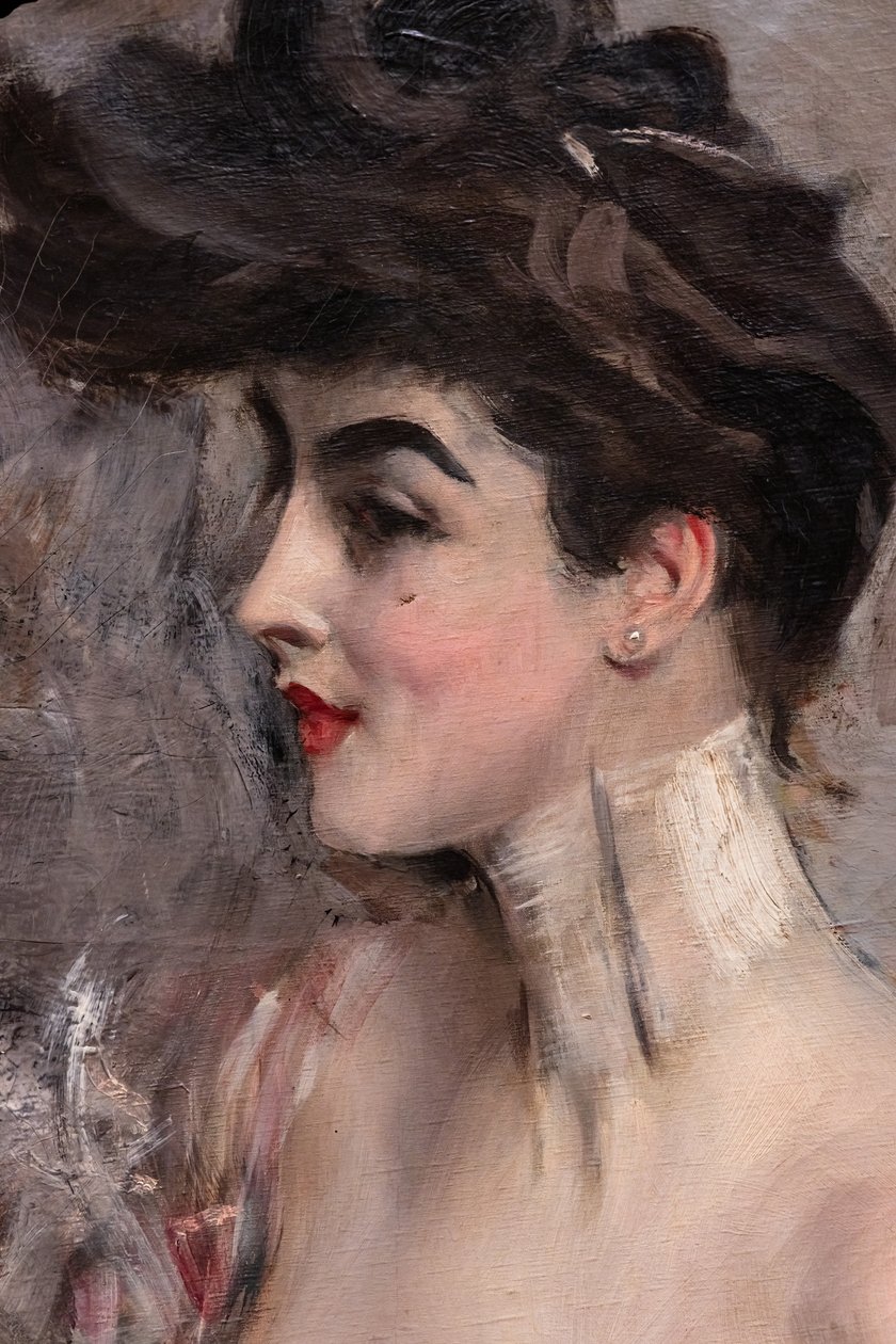 İnci madencisi olan Madam X, detay by Giovanni Boldini
