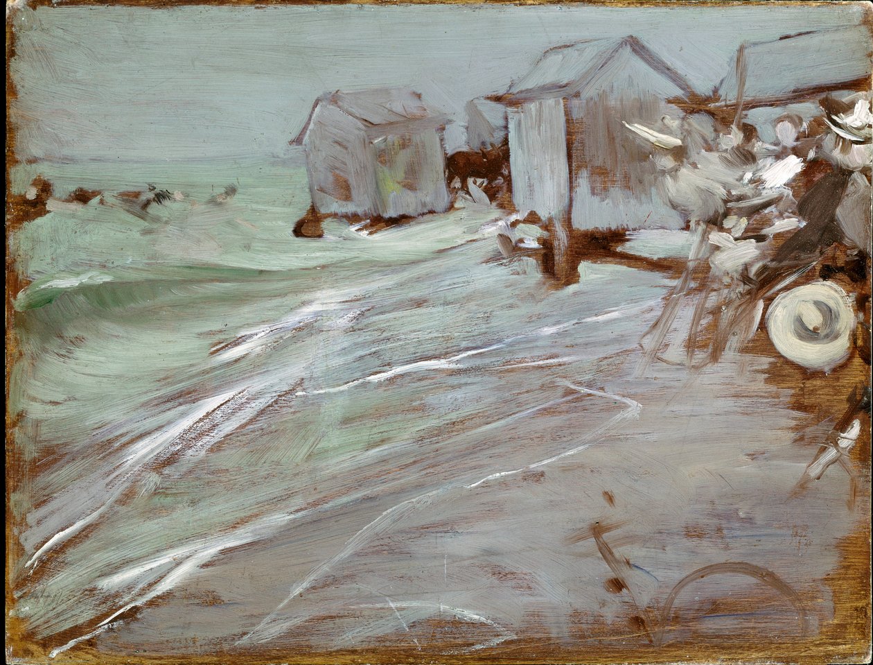 Oostende Sahili Tablosu Giovanni Boldini (1842-1931) Dim. 27x35 cm Bologna, özel koleksiyon by Giovanni Boldini