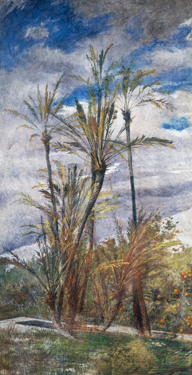 Palmiye ve portakal ağaçları by Giovanni Boldini