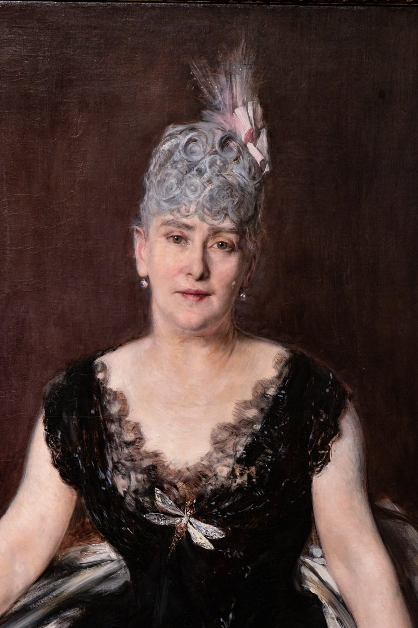 Madam Seligman'ın portresi, detay by Giovanni Boldini