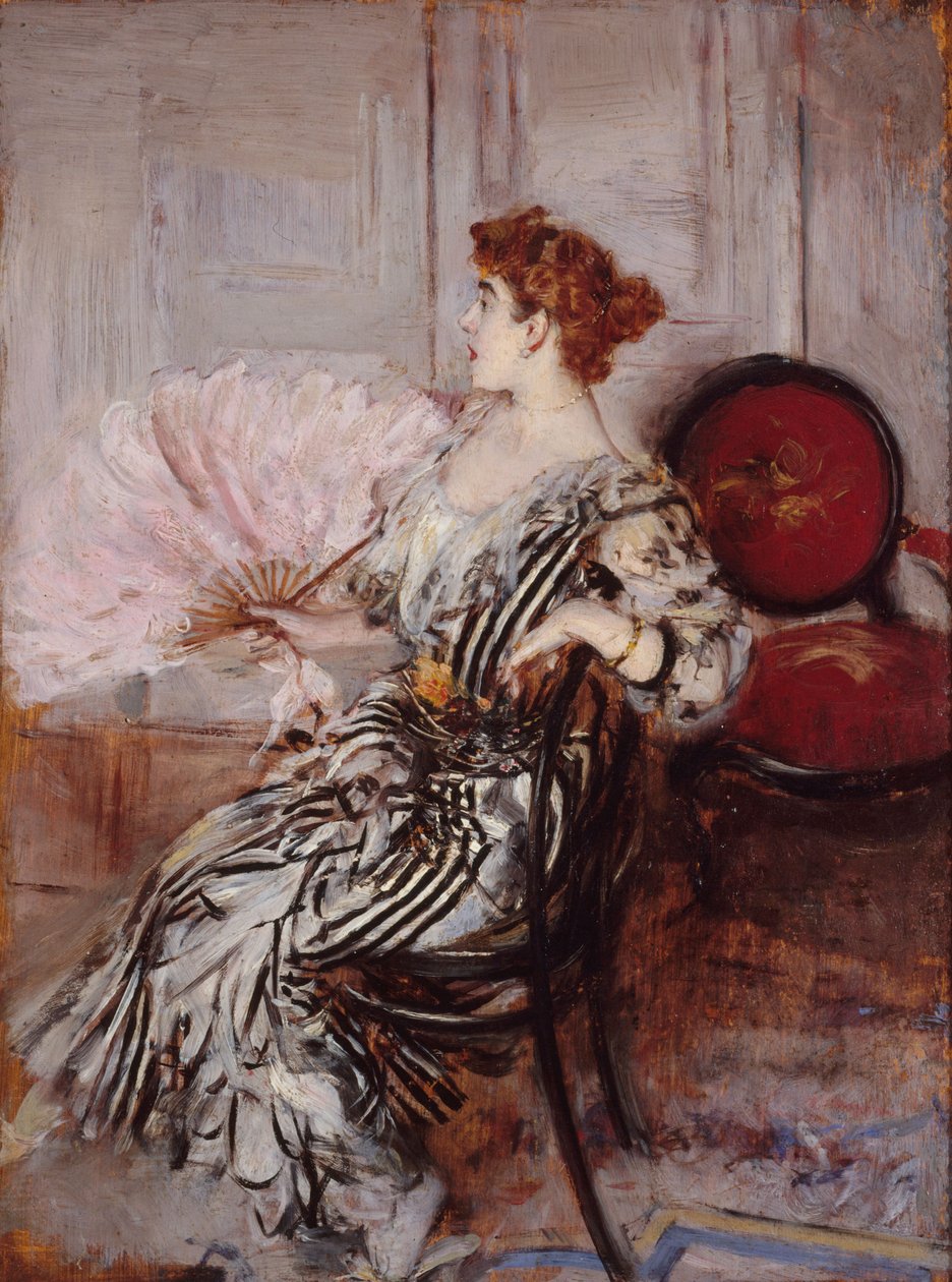 Madame Torre#39;nin Portresi, 1900 dolayları (tuval üzerine yağlıboya) by Giovanni Boldini