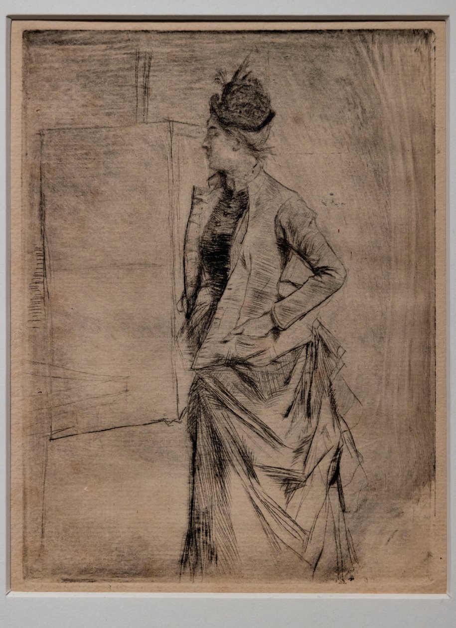 Profilde Ayakta Duran Genç Kadın Portresi (Ziyaret) by Giovanni Boldini