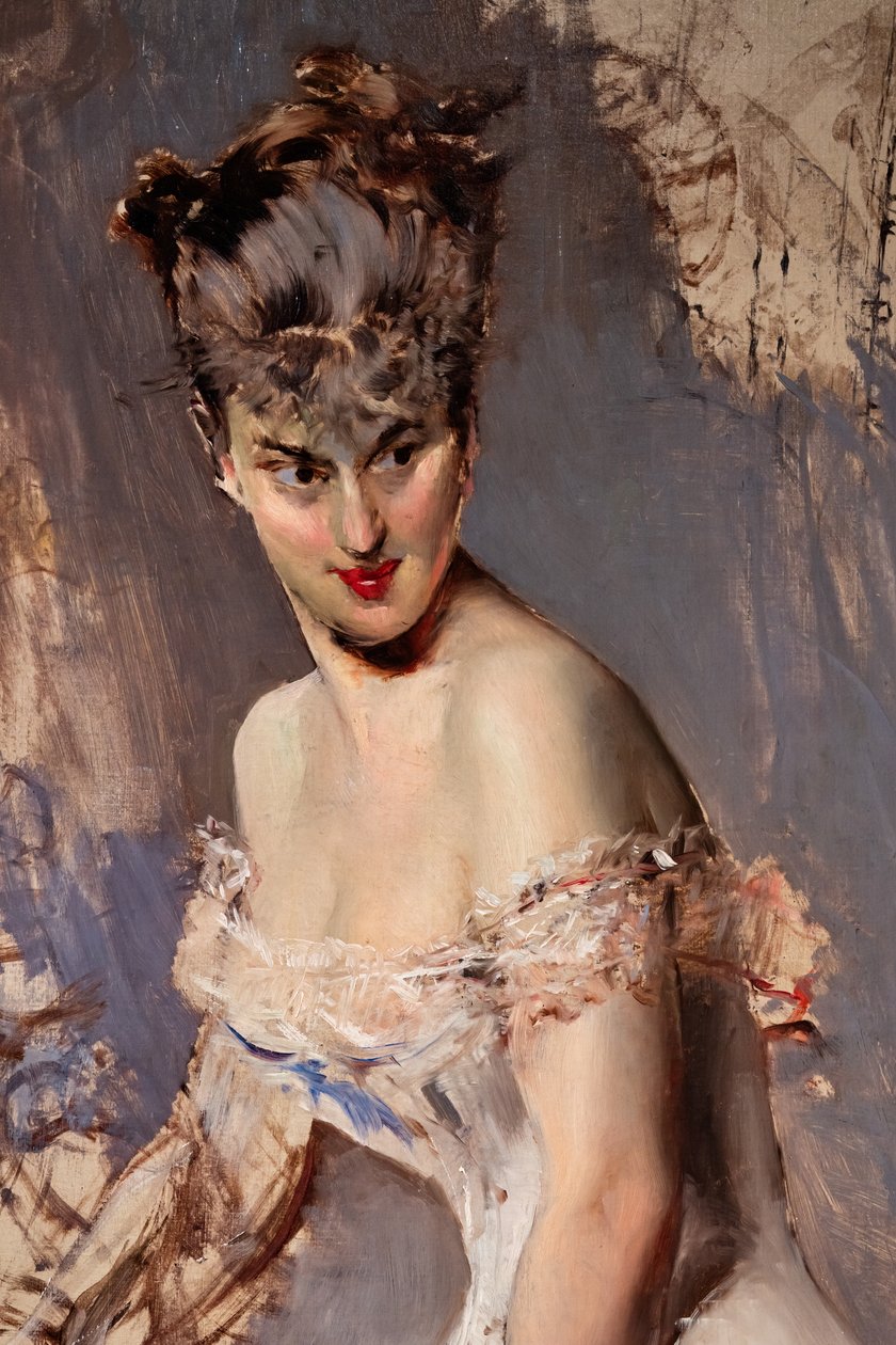 Oyuncu Alice Regnault'un portresi, detay by Giovanni Boldini