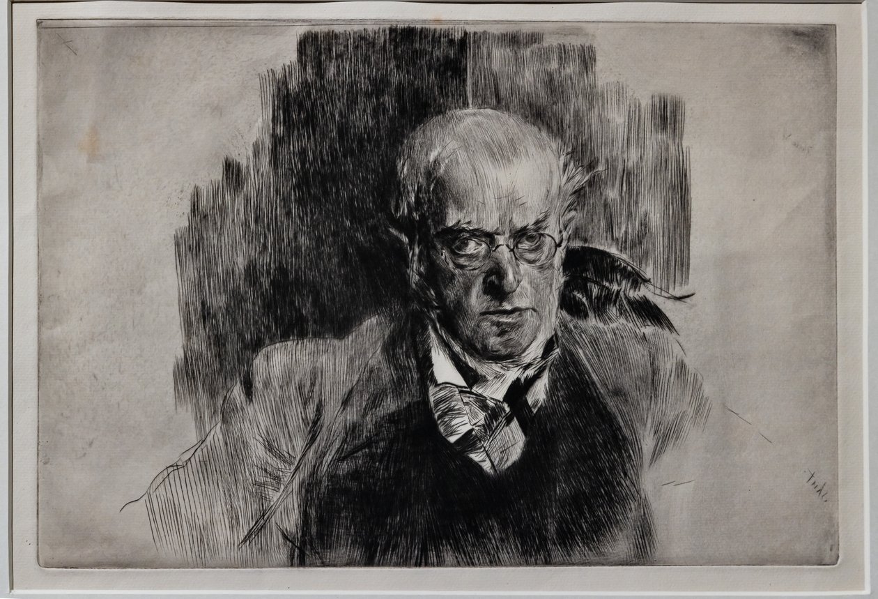 Ressam Adolph Menzel'in portresi by Giovanni Boldini