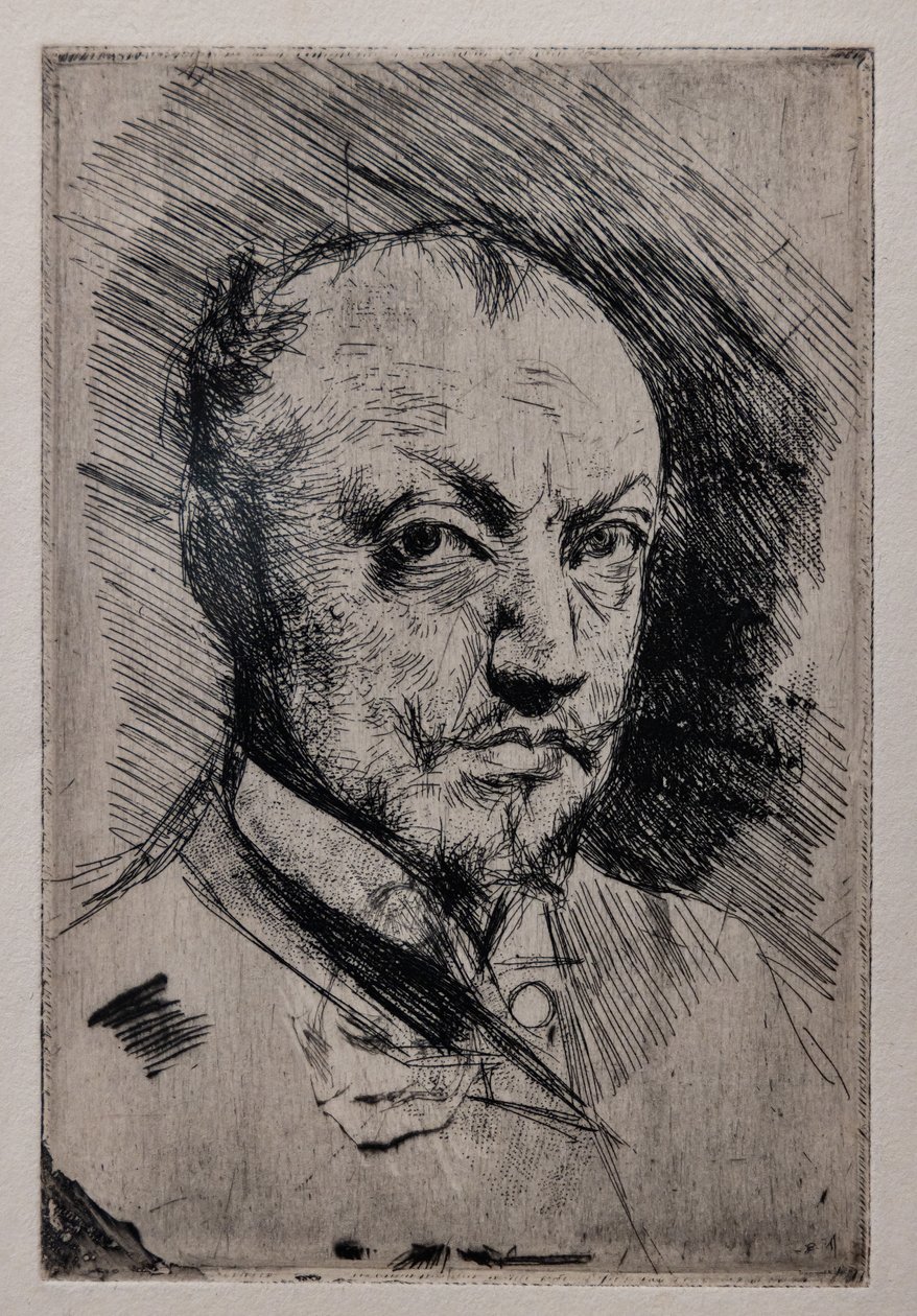 Otoportre, c.1890 (kağıt üzerine kuru nokta, rulet ve gravür) by Giovanni Boldini