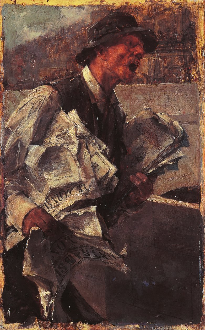 Parisli haberci veya haber satıcısı by Giovanni Boldini