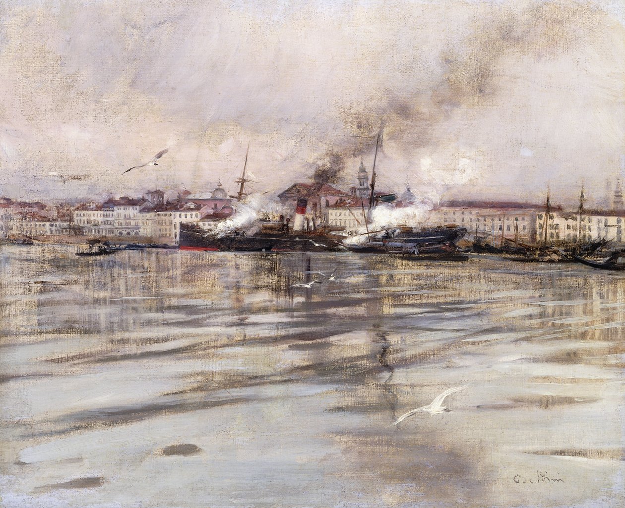Venedik Manzarası; Venedik manzarası, 1895 dolayları by Giovanni Boldini