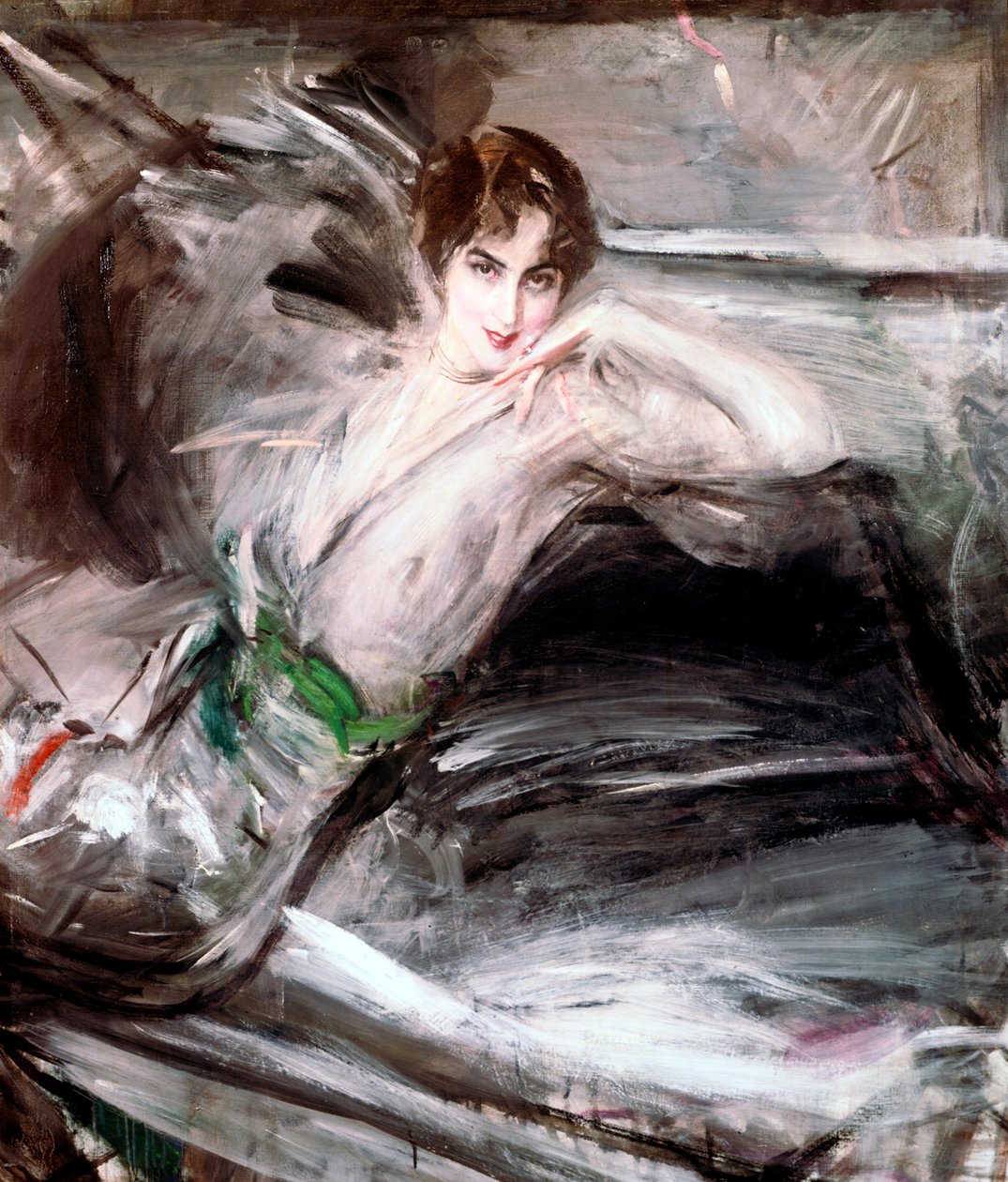 Kadın Sandalyeye Oturmuş, c1860 by Giovanni Boldini