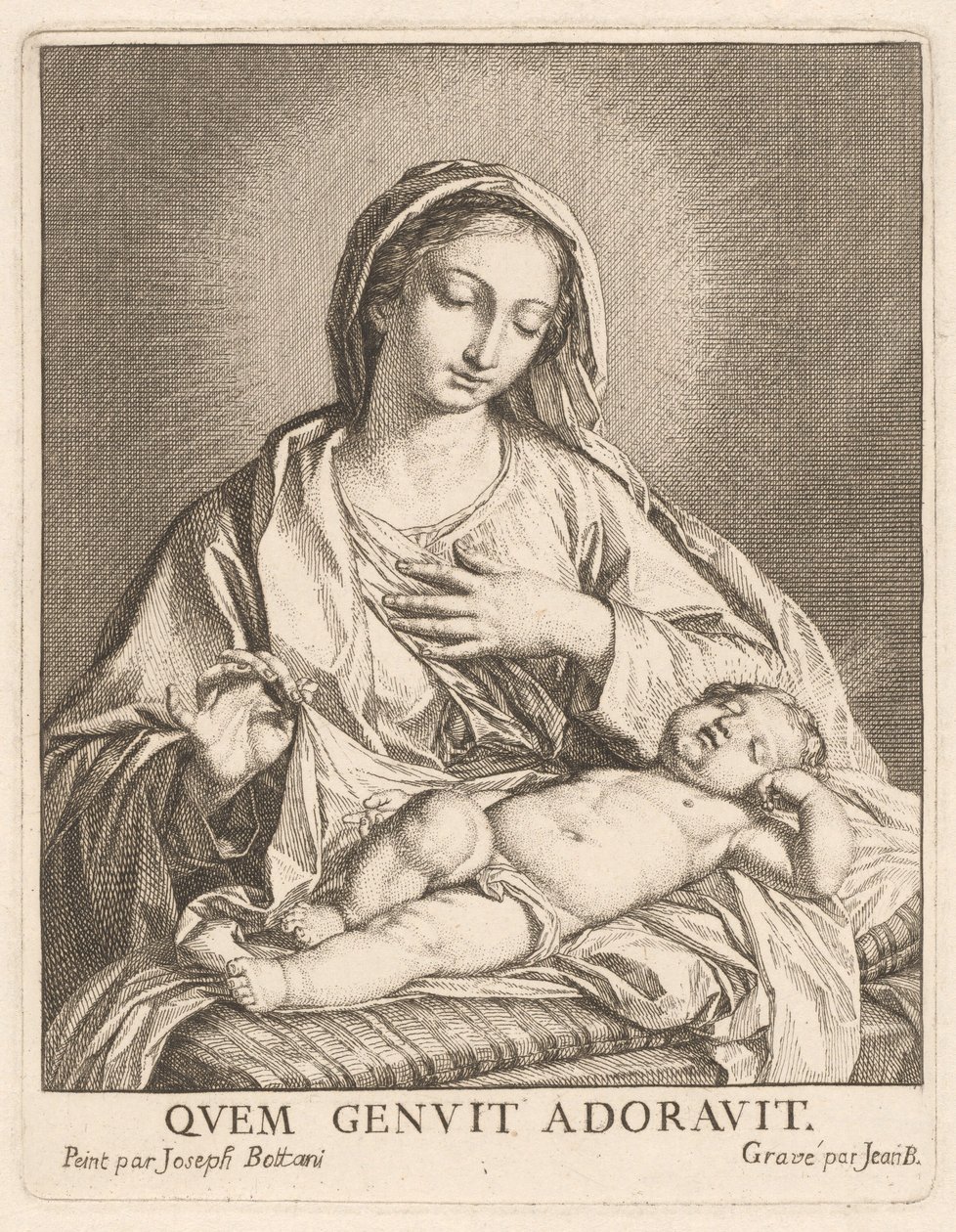 Bakire ve Uyuyan Çocuk by Giovanni Bottani, after Giuseppe Bottani