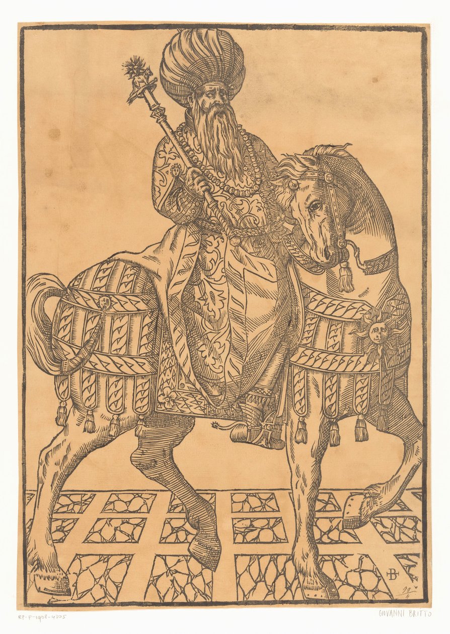 At sırtında türbanlı adam by Giovanni Britto