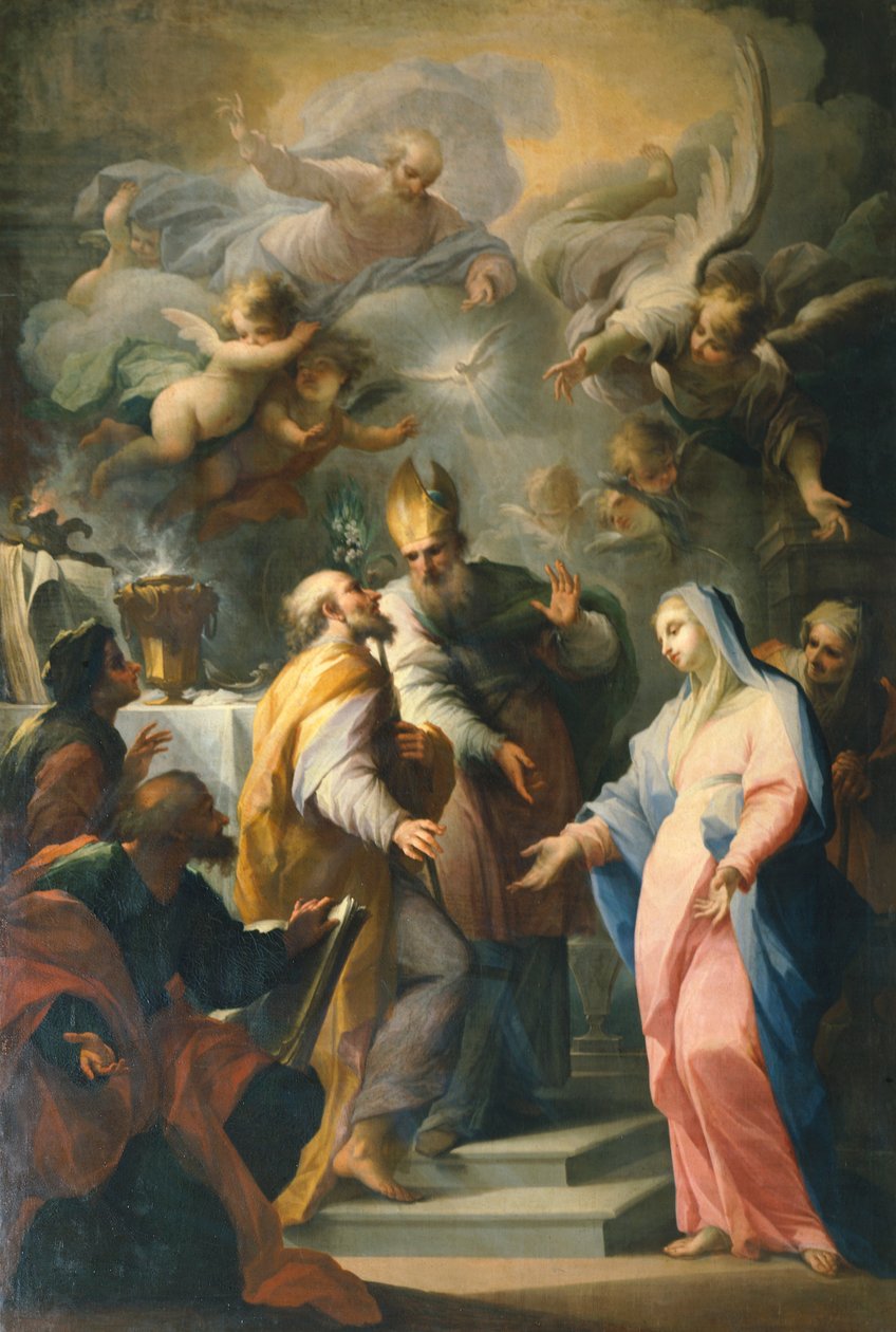 Bakire Meryem'in Evliliği, Giovanni Camillo Sagrestani (1660-1731) Santo Spirito Kilisesi, Floransa, İtalya by Giovanni Camillo Sagrestani