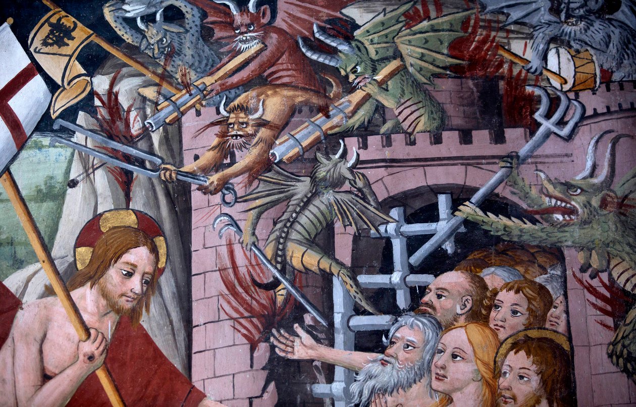 Cehenneme iniş, c.1492 (3702448 detayı) by Giovanni Canavesio