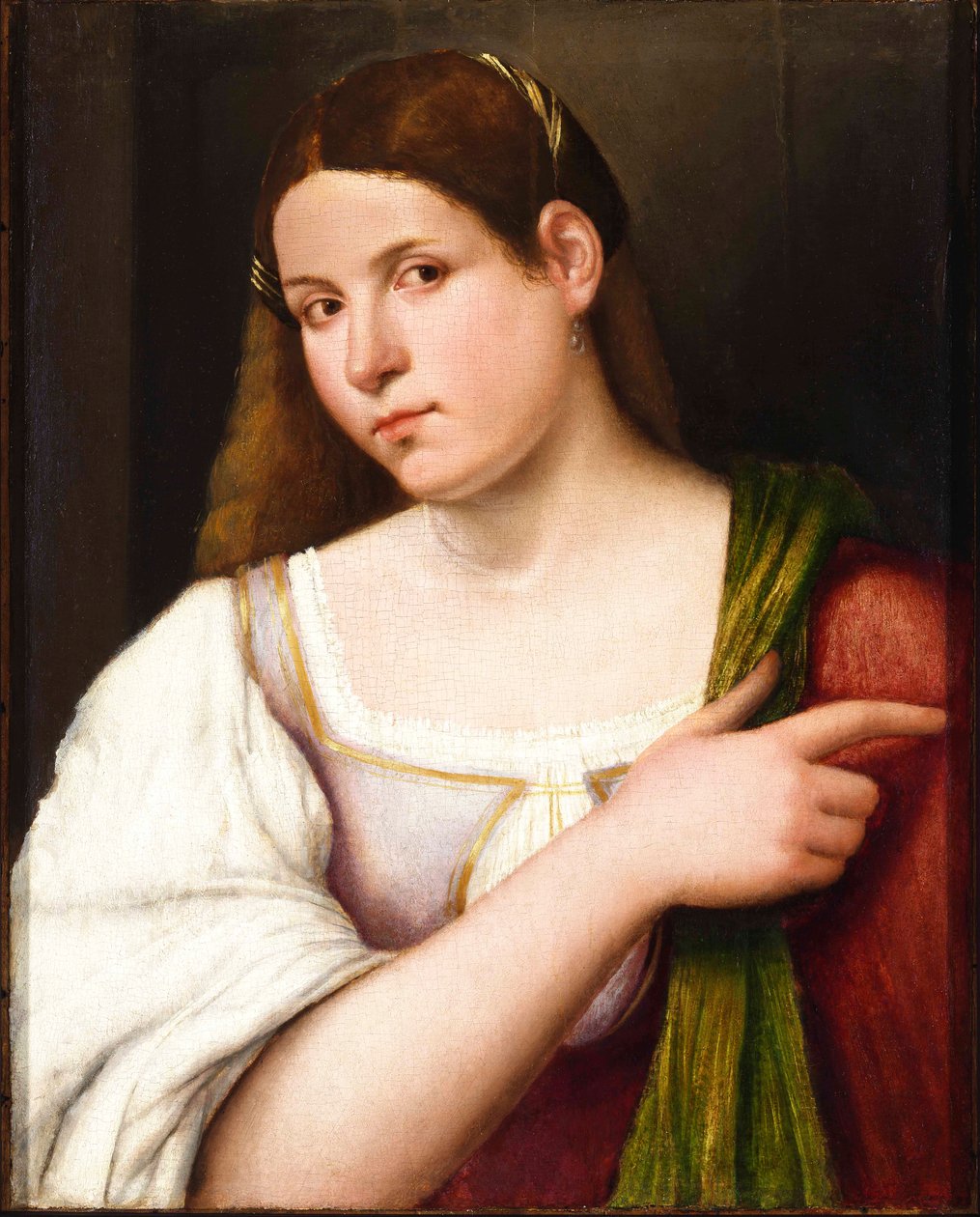 Genç Bir Kadının Portresi. by Giovanni de Busi Cariani