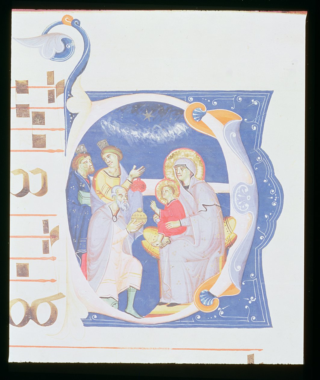 Ms 561 f.37r Historiated initial 