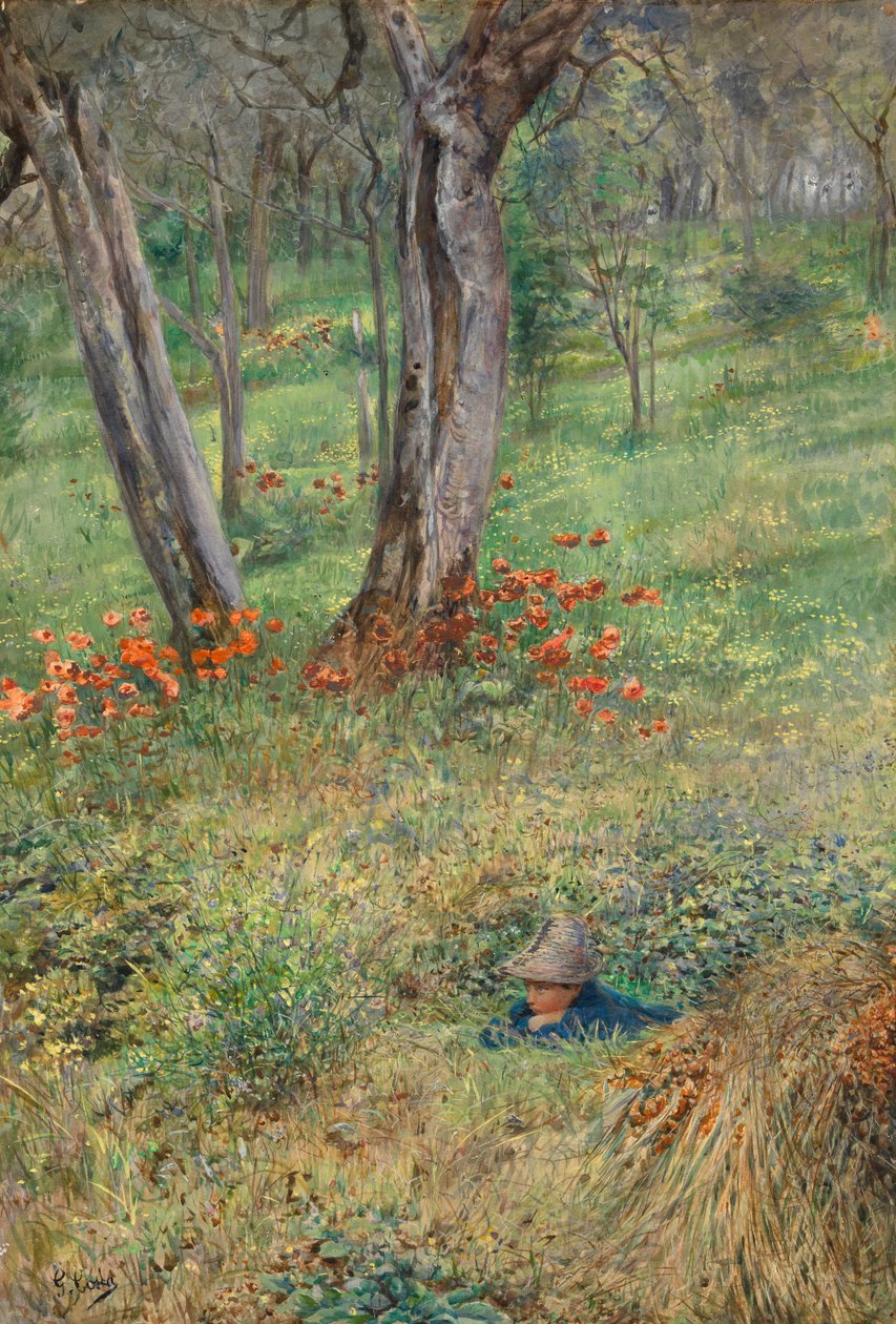 Bir Woodland Sığınağı (kağıt üzerinde wc) by Giovanni Costa