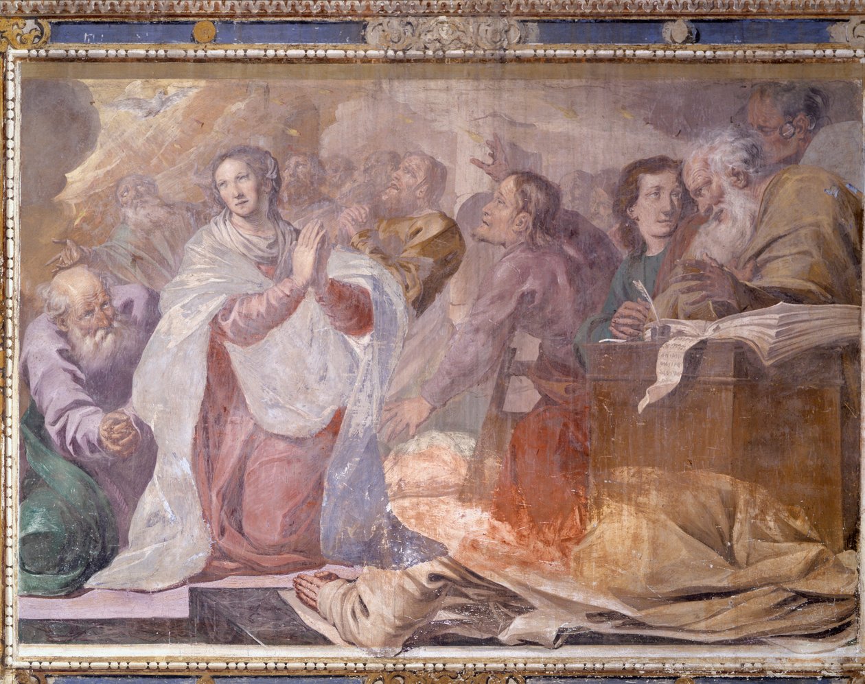 İtalya, Lombardiya, Pavia, Pavia Charterhouse (Certosa), Stories of Jesus and Mary, fresk detayı by Giovanni Cristoforo Storer