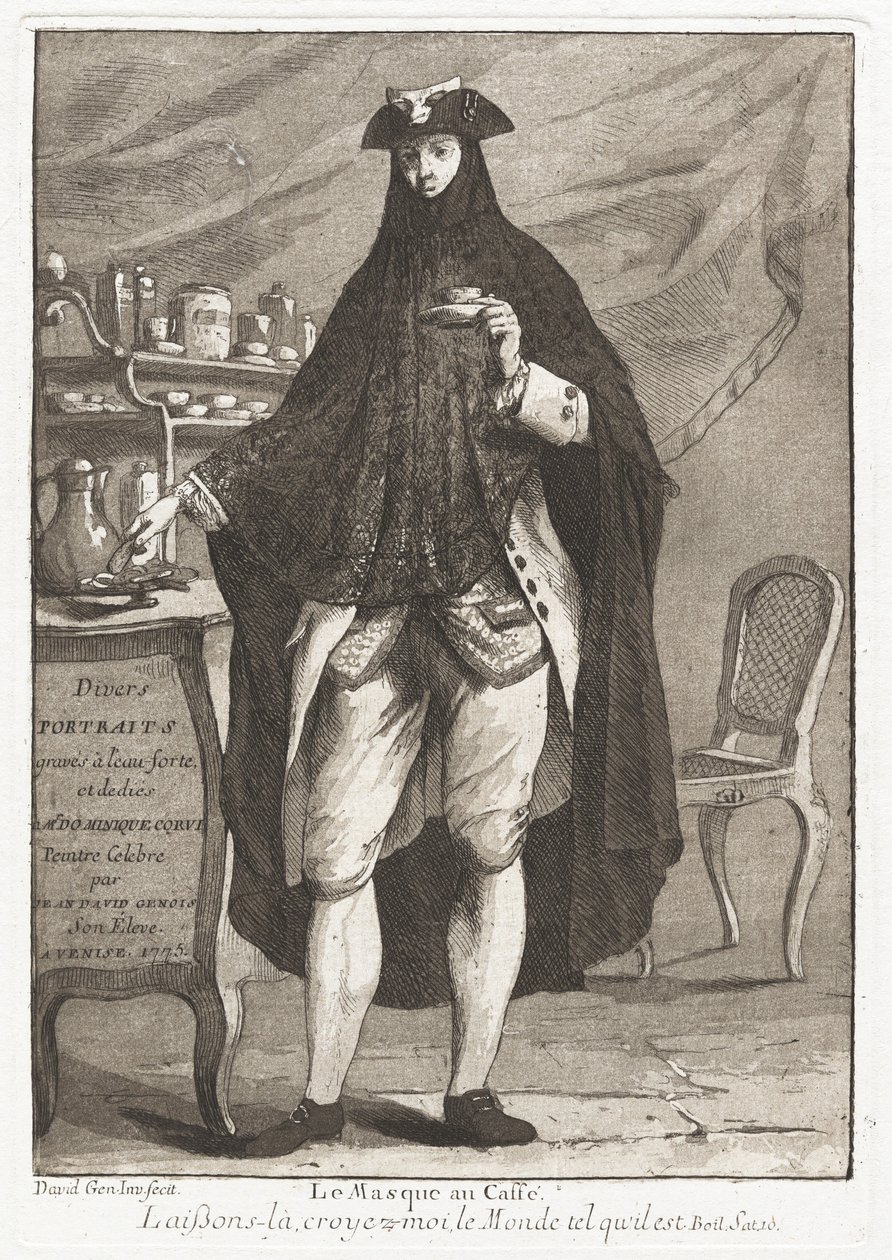 Le Masque au caffé (Maskeli Adam Kahve İçiyor) by Giovanni David