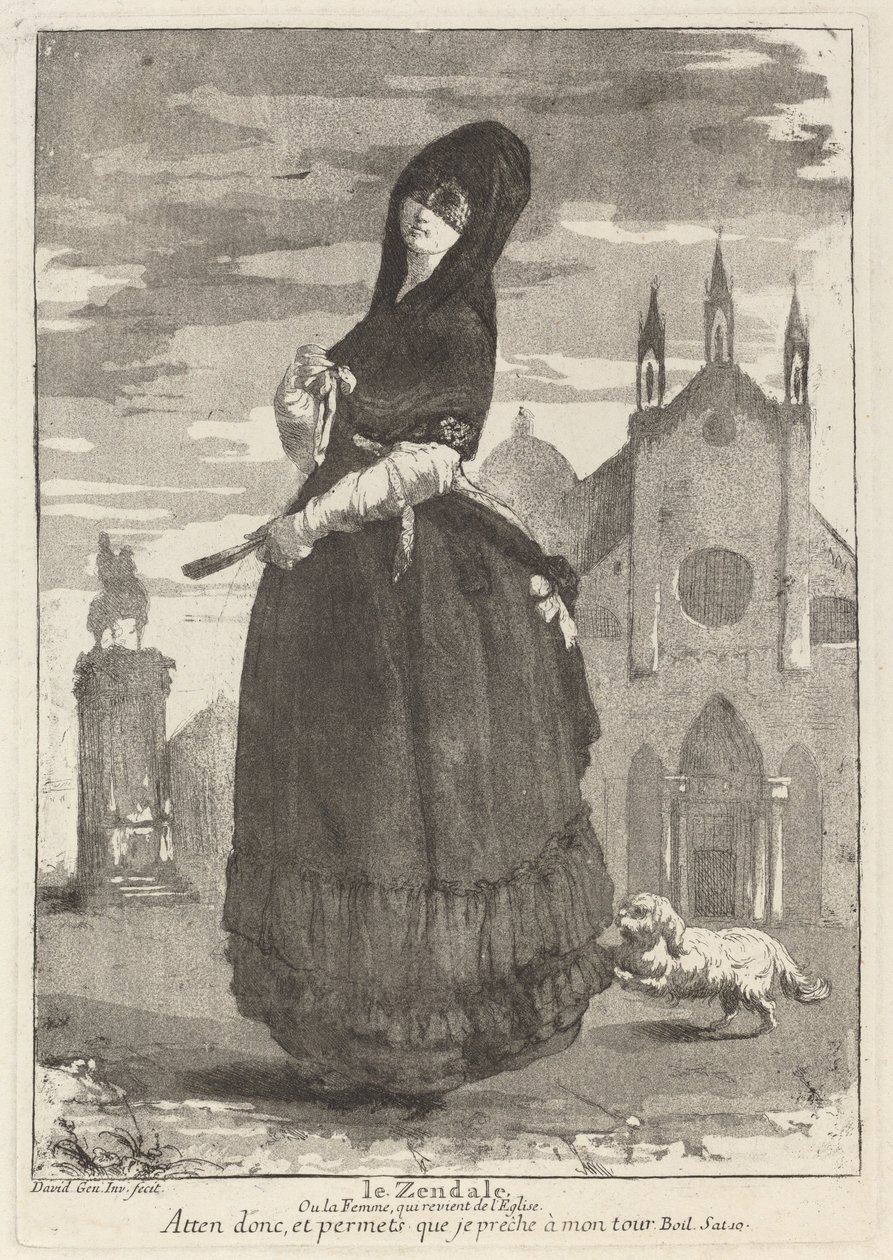 Le Zendale (Kaputlu Kadın veya Kiliseden Dönen Kadın) by Giovanni David