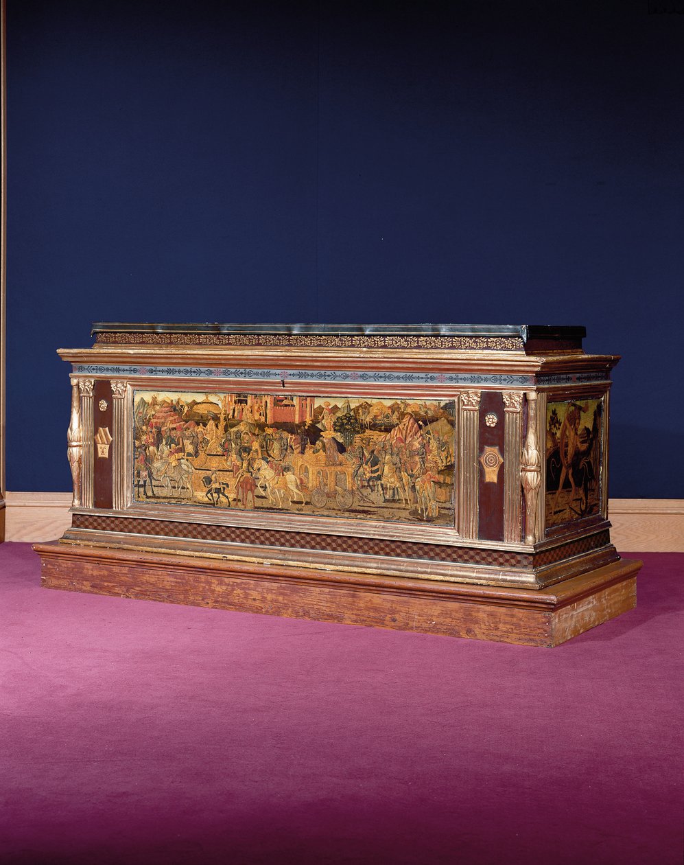 Cassone (ahşap ve yaldızlı ahşap üzerine tempera) (ayrıca bkz. 1113941-4) by Giovanni Di Ser Giovanni Lo Sheggia (attr. to) Guidi